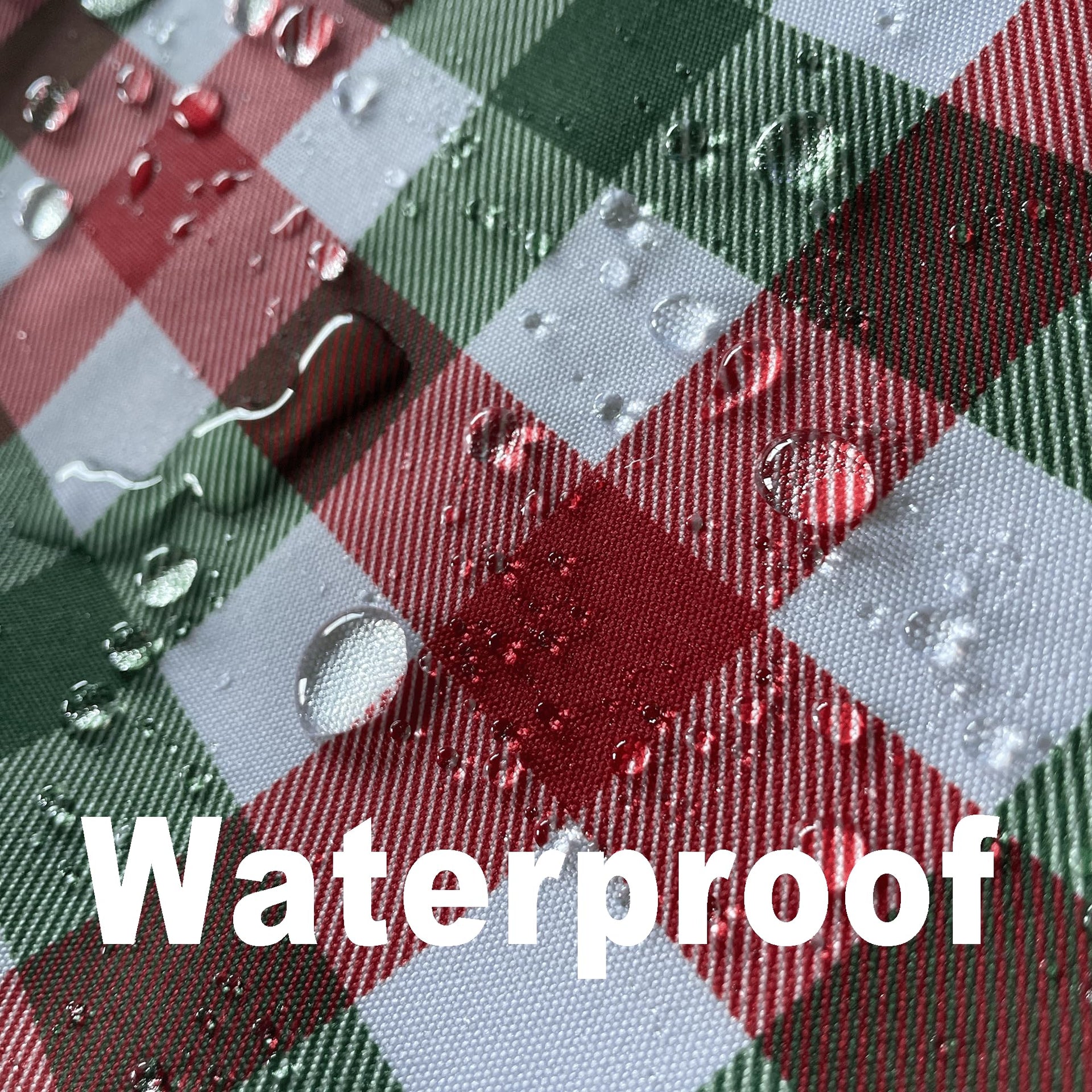 Red Gingham Christmas Plaid Tablecloth