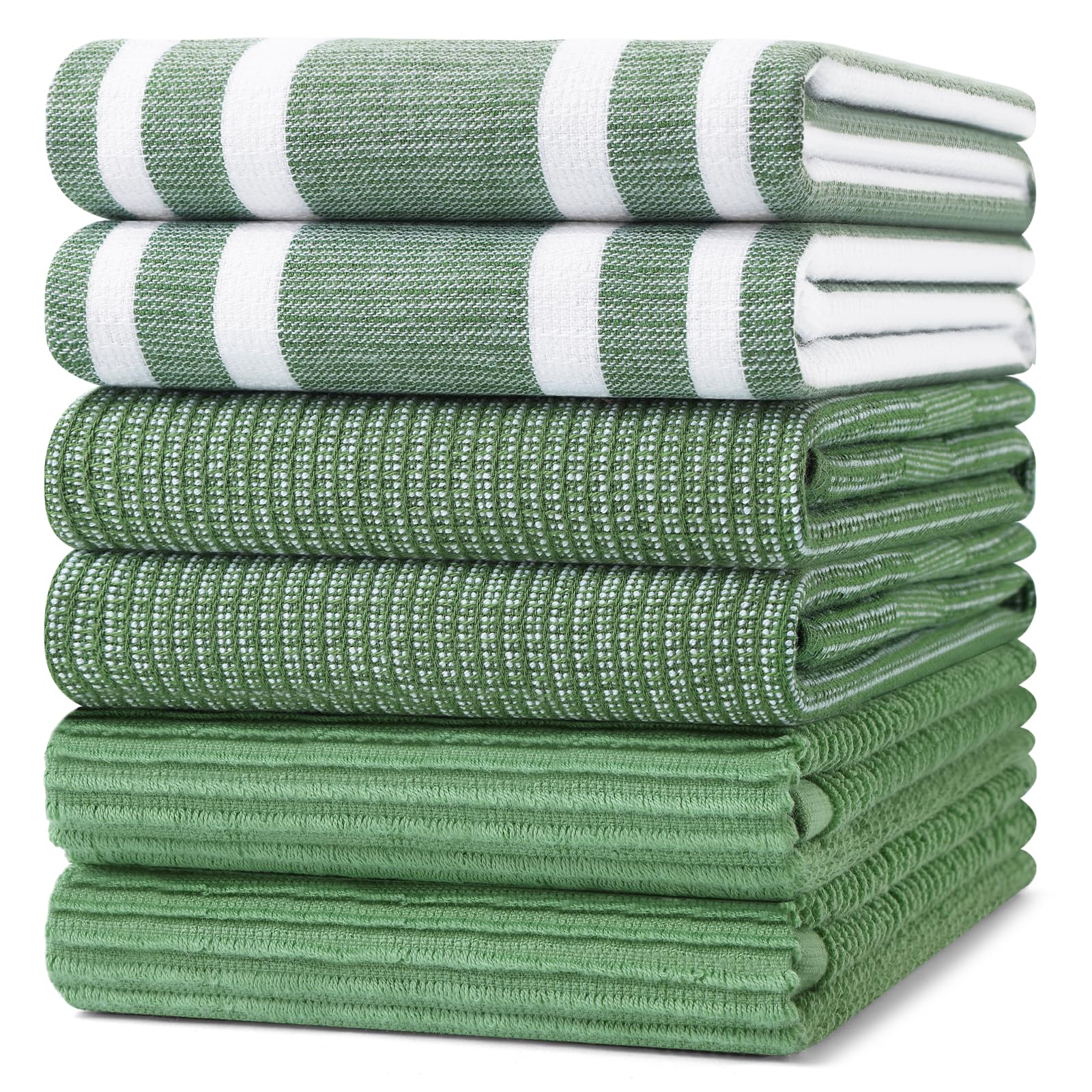 Cotton 380 GSM Premium Kitchen Towels (6 Count)