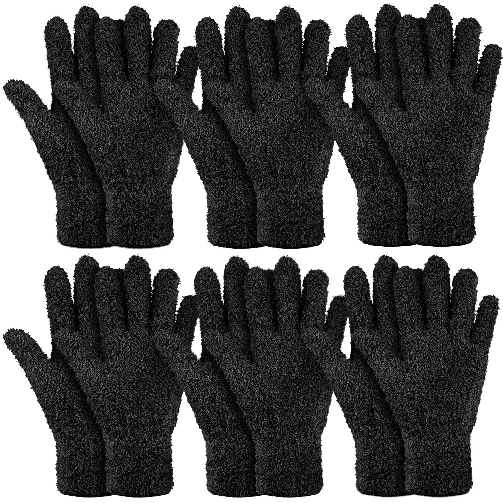 6 Pairs Microfiber Dusting Gloves