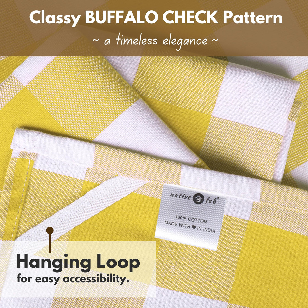 Yellow Buffalo Dish Towel 16"x26" (4 Count)