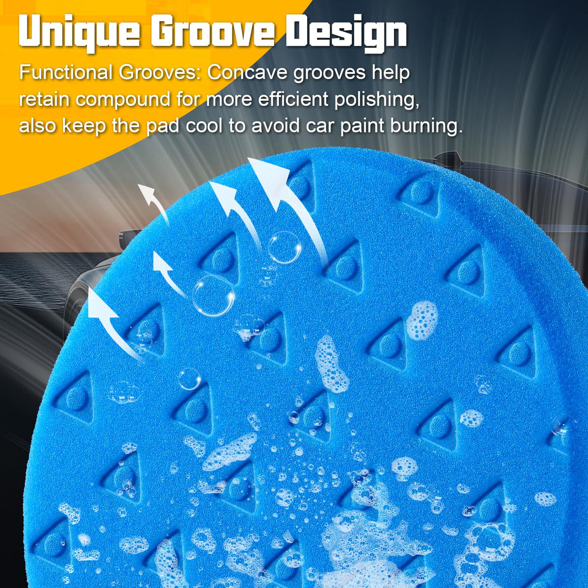 Polishing Pad 6.5 Inch 6 Pack Foam Buffing Pads for Car Detailing (6 Count)