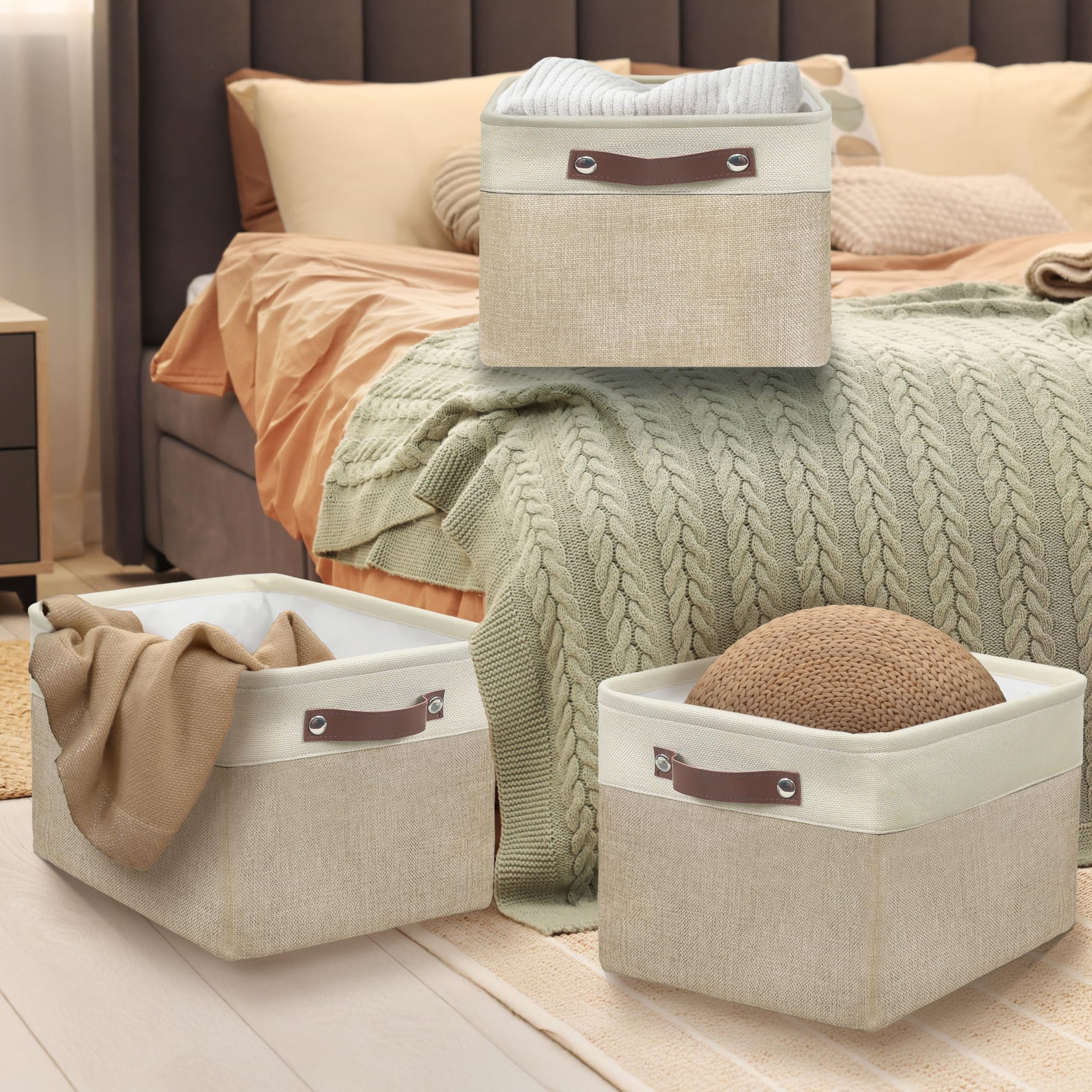 15" x 11" Large Fabric Storage Bin (3 Count)