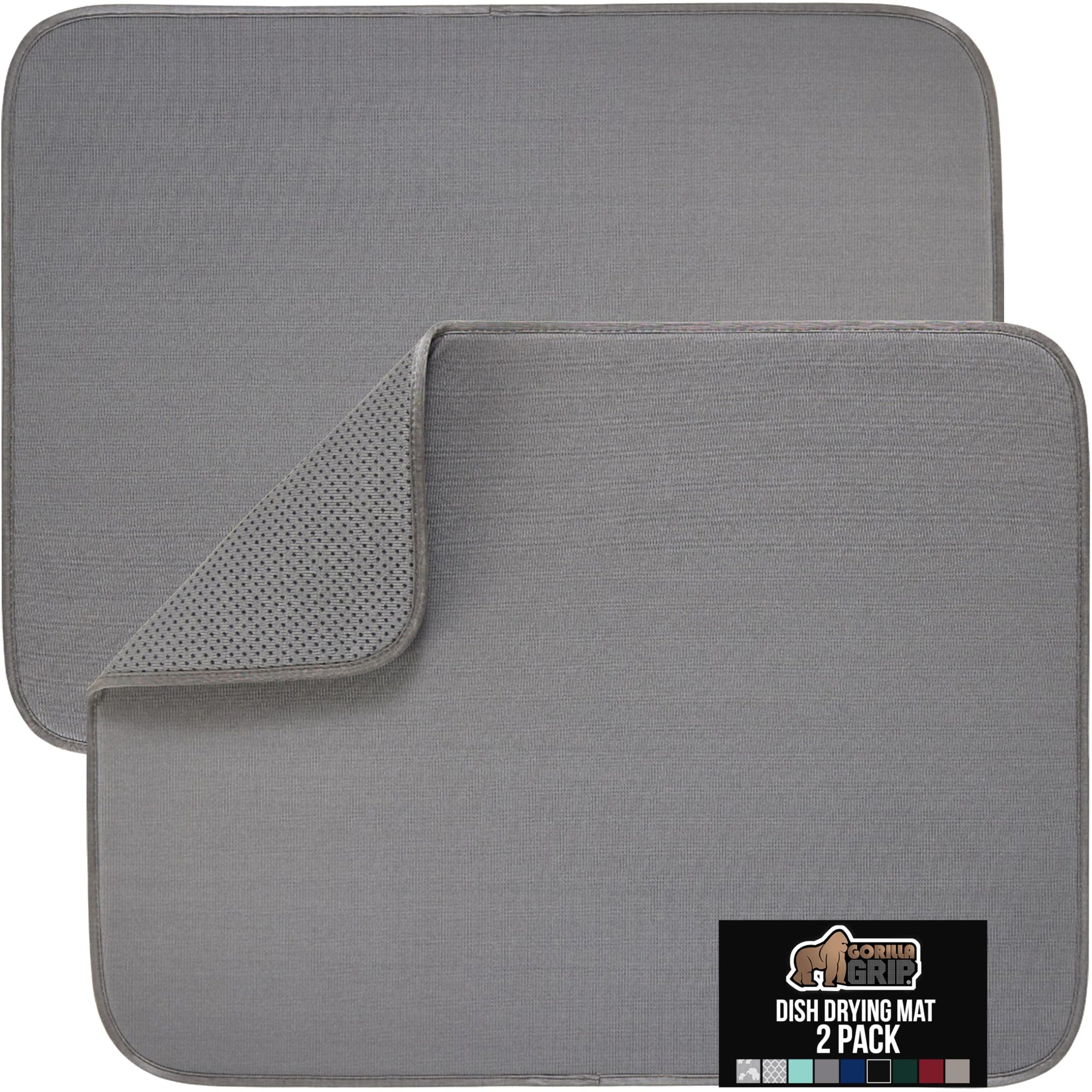 Ultra Water Absorbent Microfiber Dish Drying Mat (2 Count)