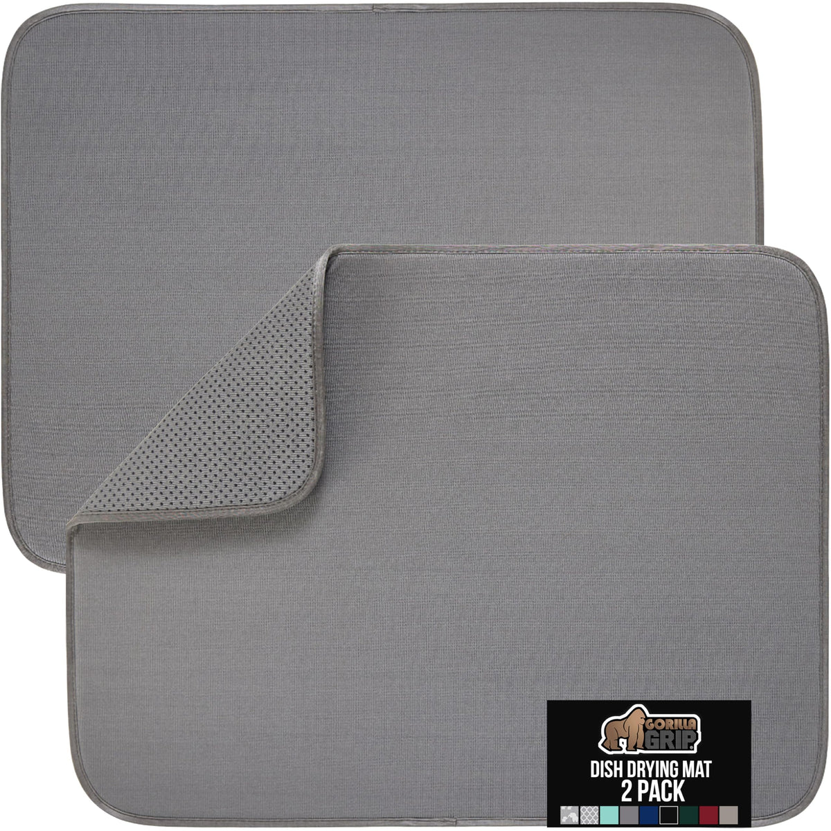 Ultra Water Absorbent Microfiber Dish Drying Mat (2 Count)