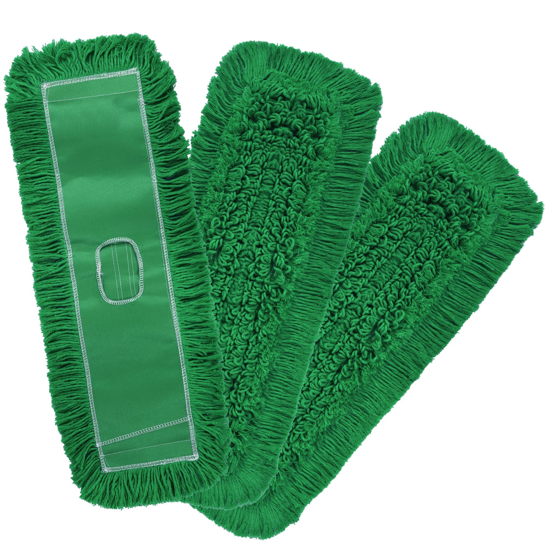 Matthew Cleaning 24'' Industrial Strength Cotton Dust Mop Refill Washable Replacement Heads for Residential & Commercial Use Fit Standard Dust Mop Frames (3 Count) - ModHome Supplies