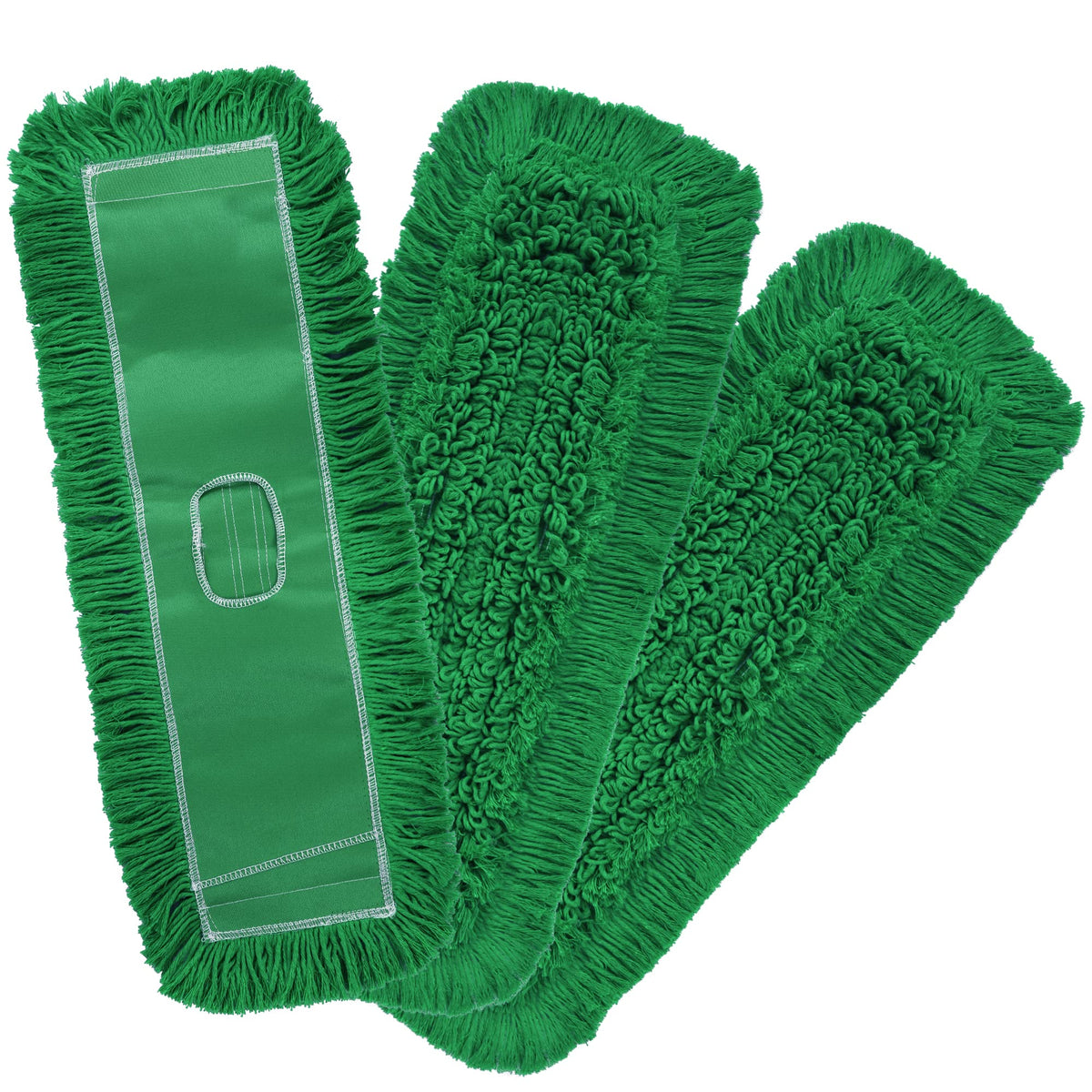 Matthew Cleaning 24'' Industrial Strength Cotton Dust Mop Refill Washable Replacement Heads for Residential & Commercial Use Fit Standard Dust Mop Frames (3 Count) - ModHome Supplies