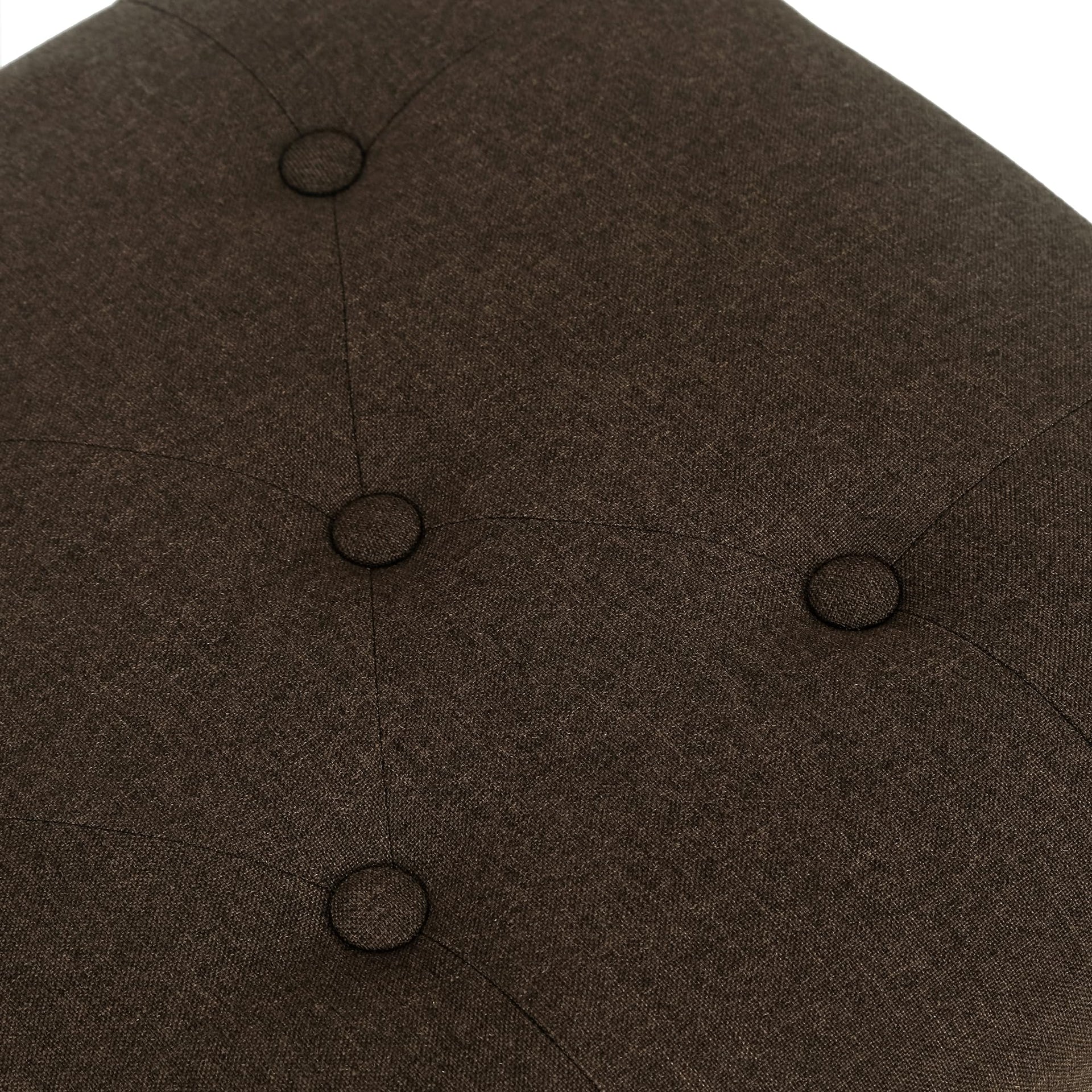 Storage Ottoman Linen Button Tufted Bench with Rivet