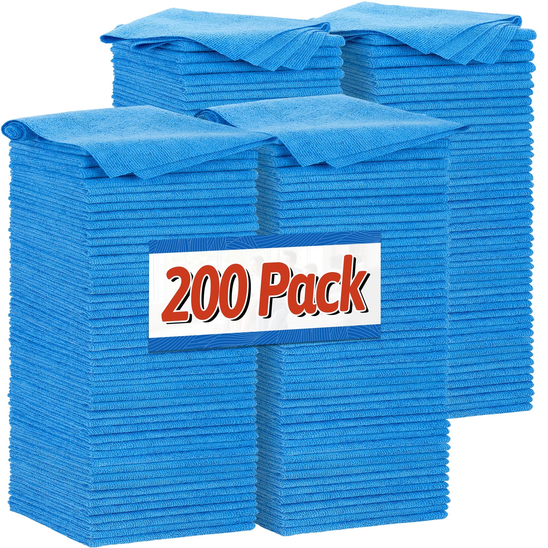 Shop Towels Microfiber Cleaning Cloth Bulk (200 Count)