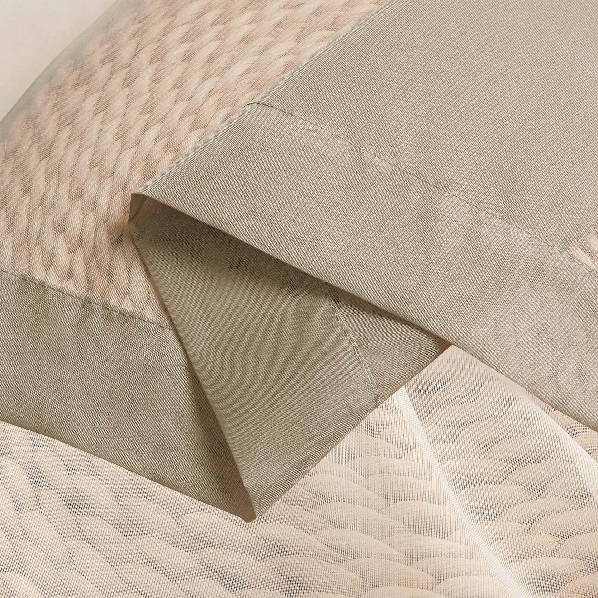 Taupe Sheer Curtains 36 inch Length 2 Panels (2 Count)