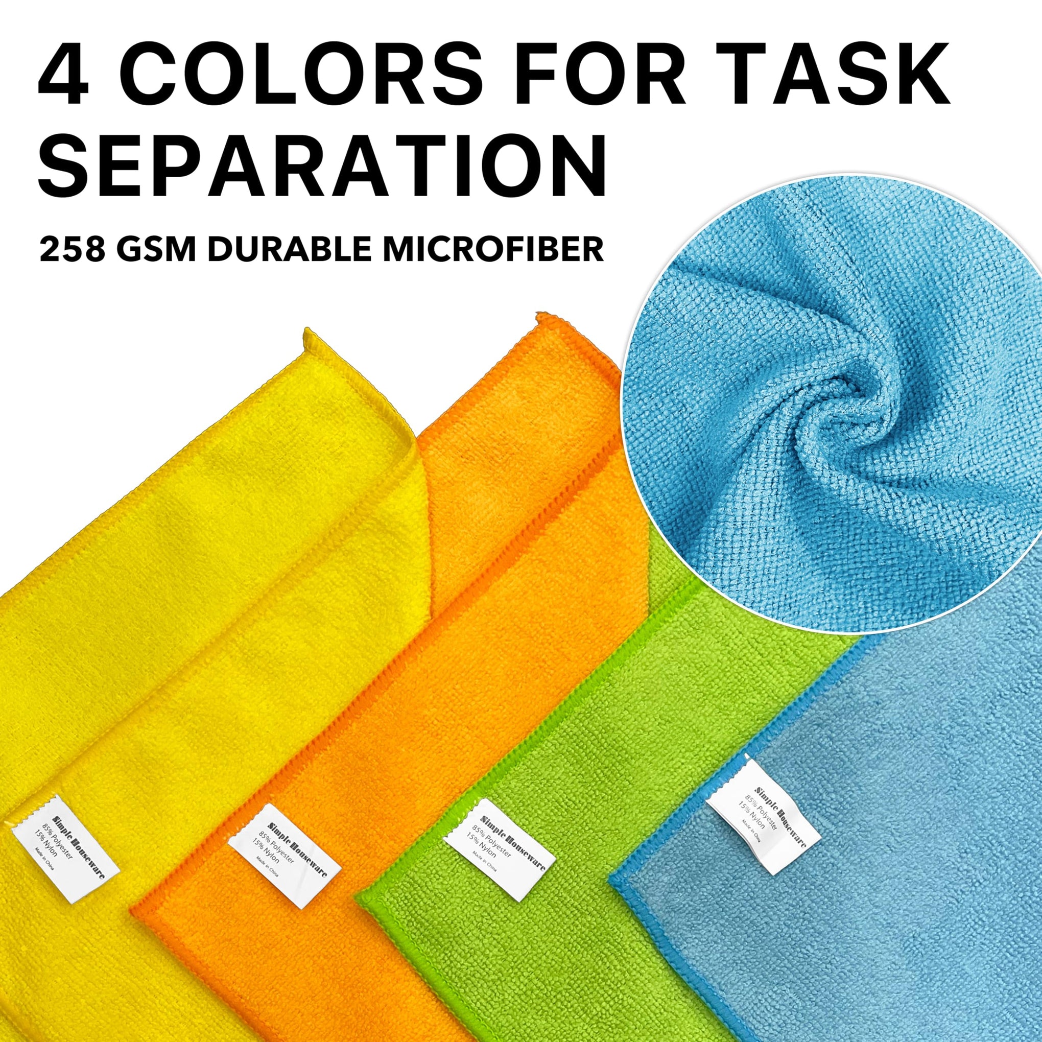 12" x 16" Microfiber Cleaning Cloth 150 Pack (150 Count) - ModHome Supplies