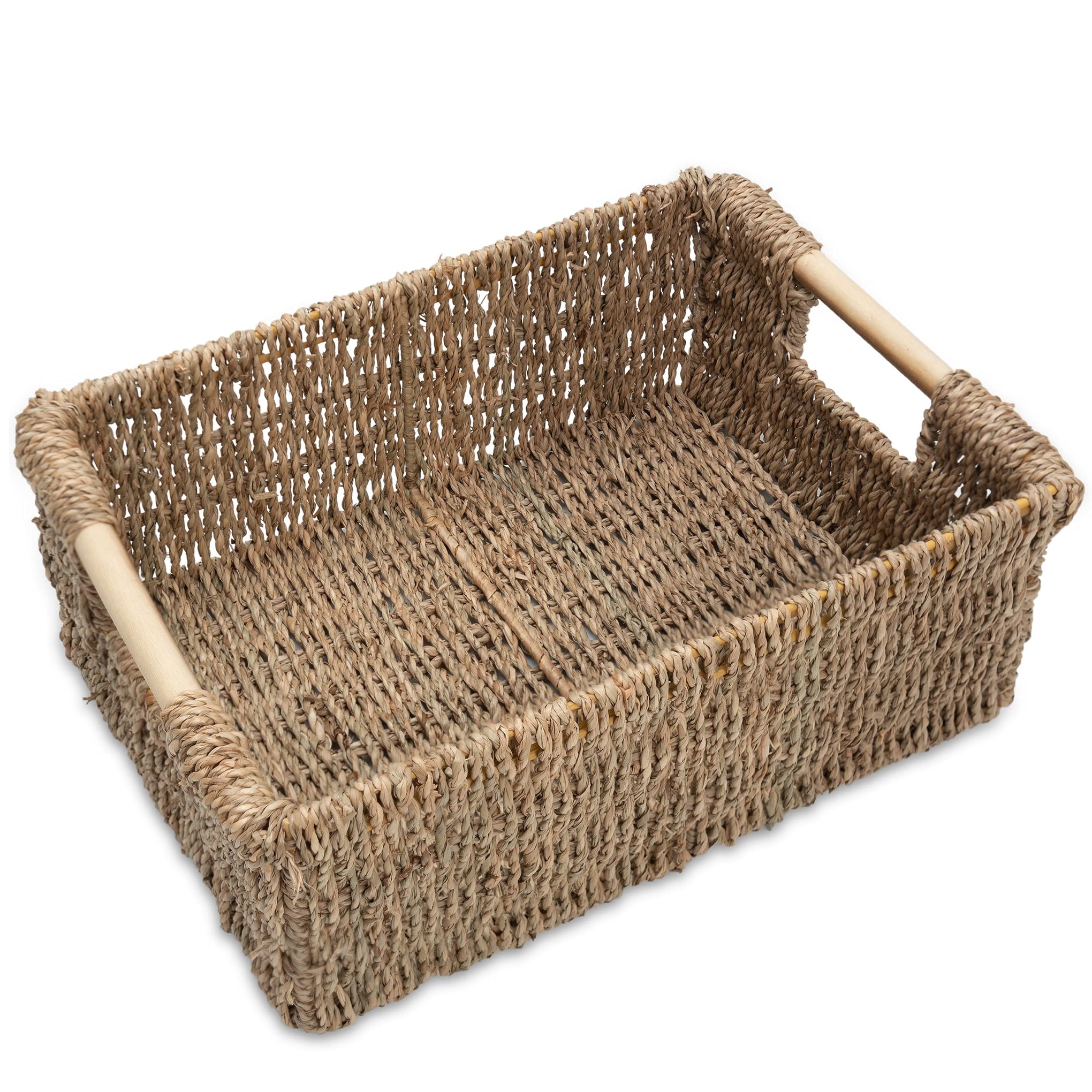 Natural Seagrass Storage Basket with Handle
