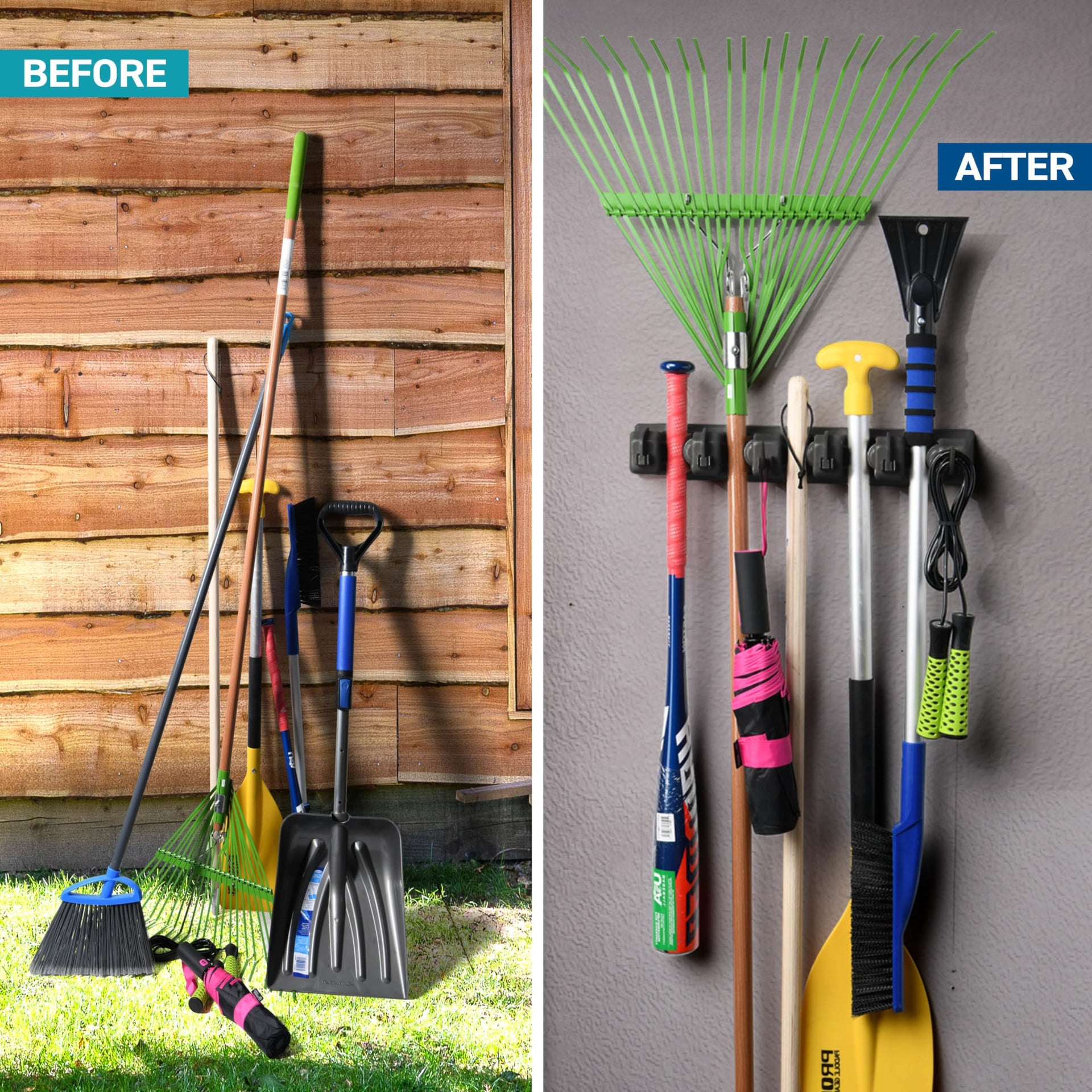 Mop and Broom Holder Wall Mount