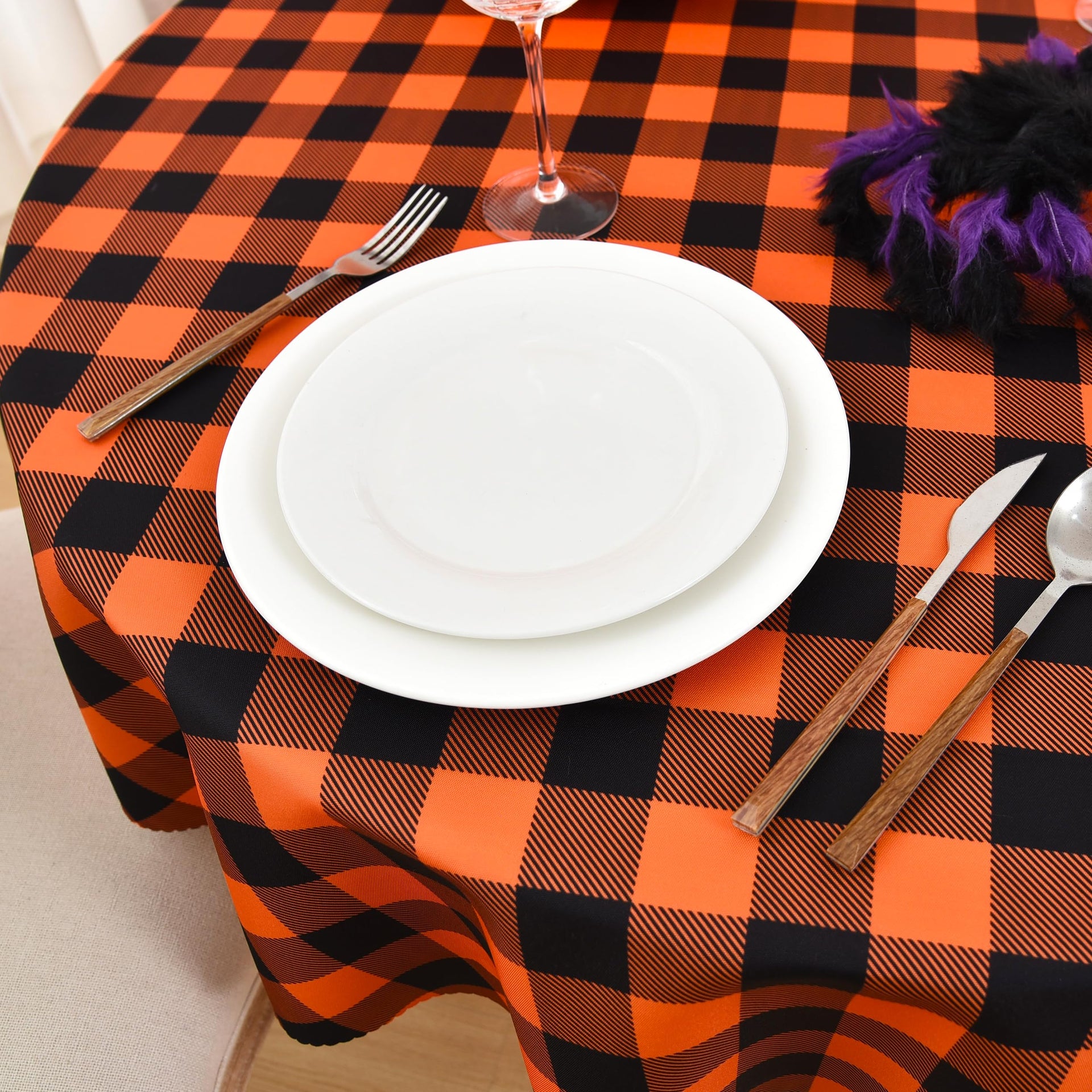 Waterproof Plaid Tablecloth Fabric