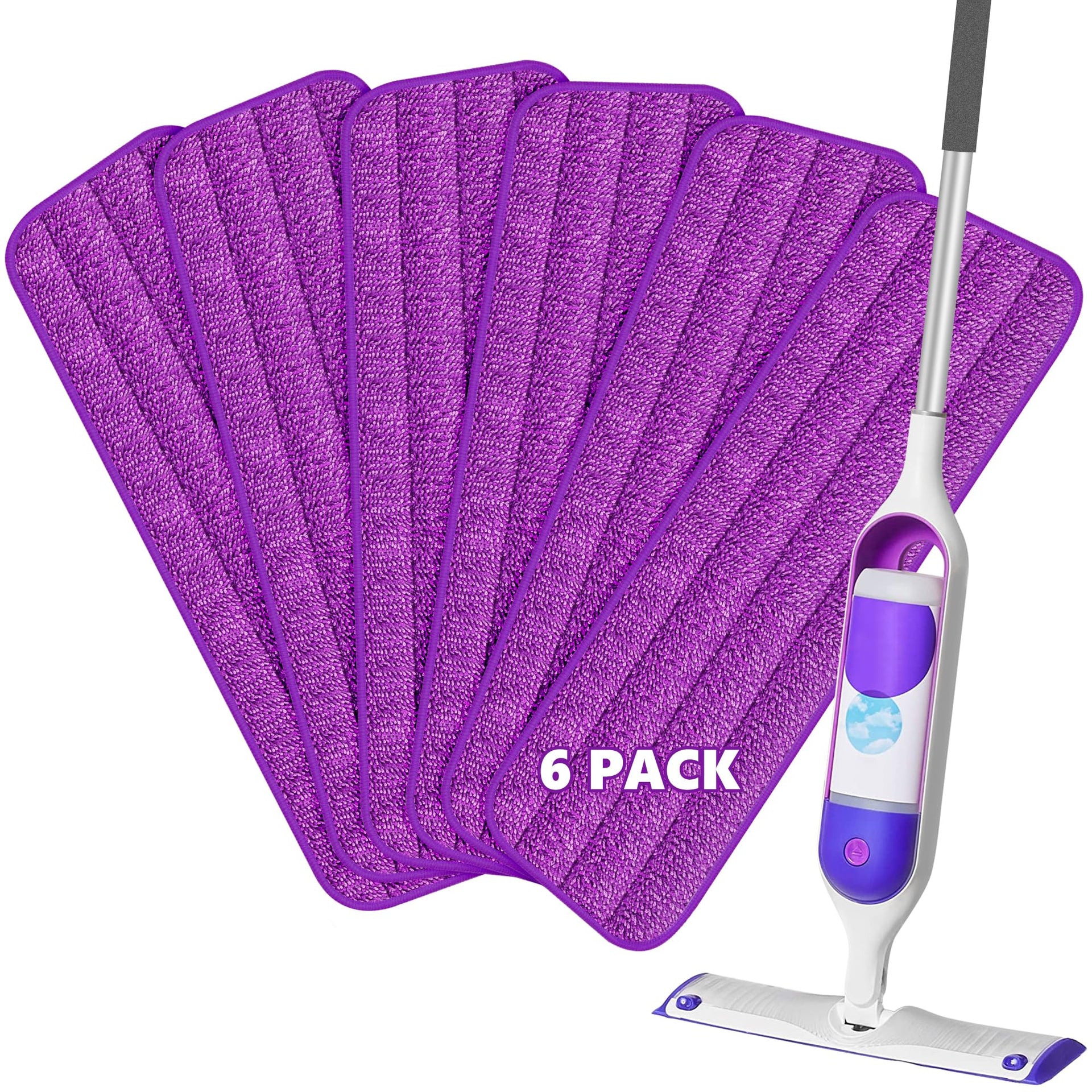 Reusable Mop Pads for Swiffer PowerMop (6 Count)