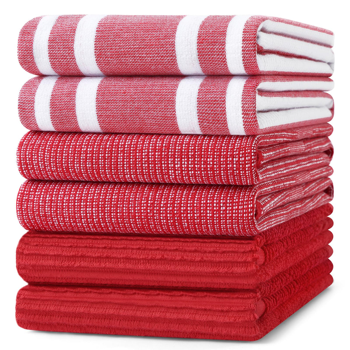 Cotton 380 GSM Premium Kitchen Towels (6 Count)
