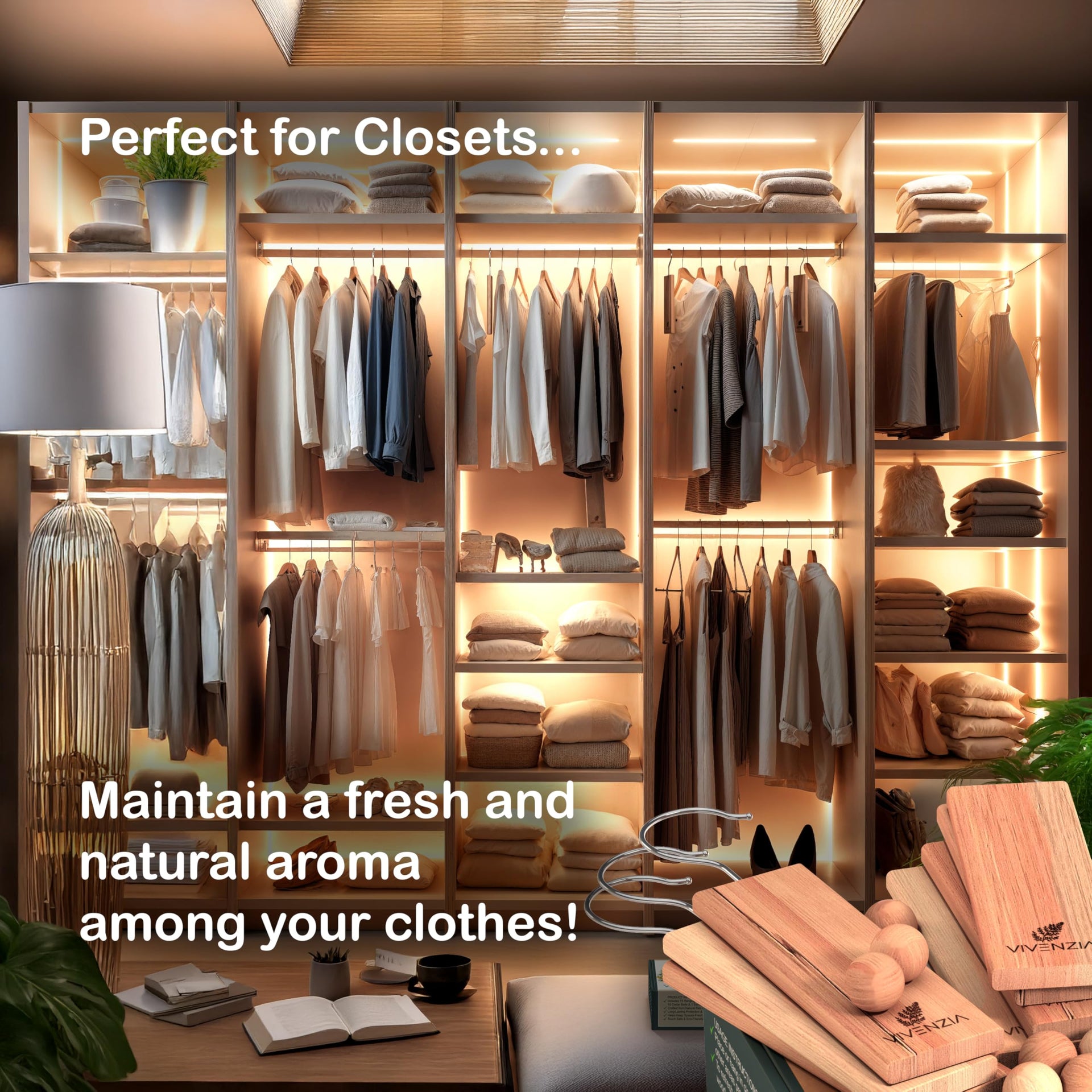 Cedar Blocks for Clothes Storage 25pcs