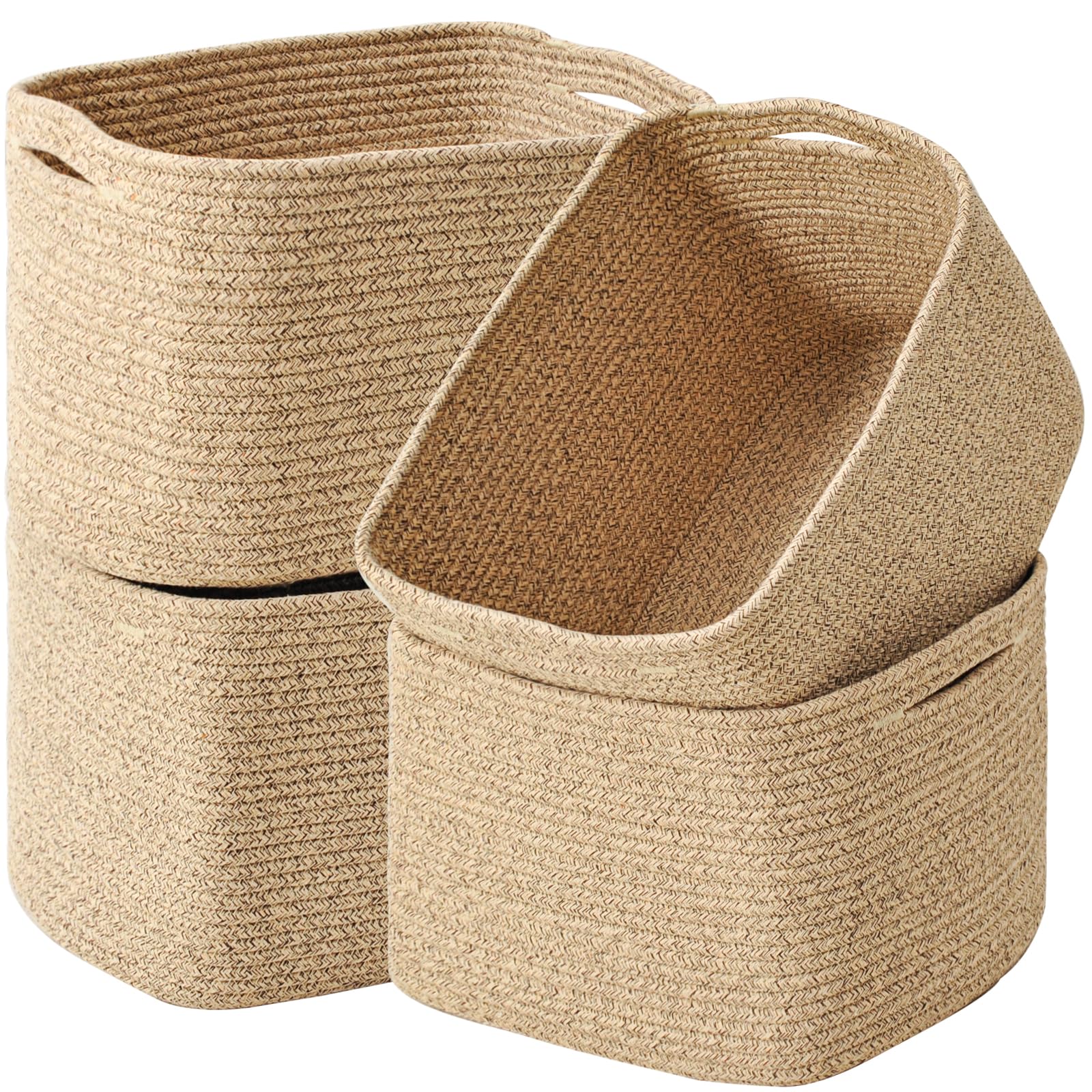 Storage Baskets for Organizing & Shelves (4 Count)