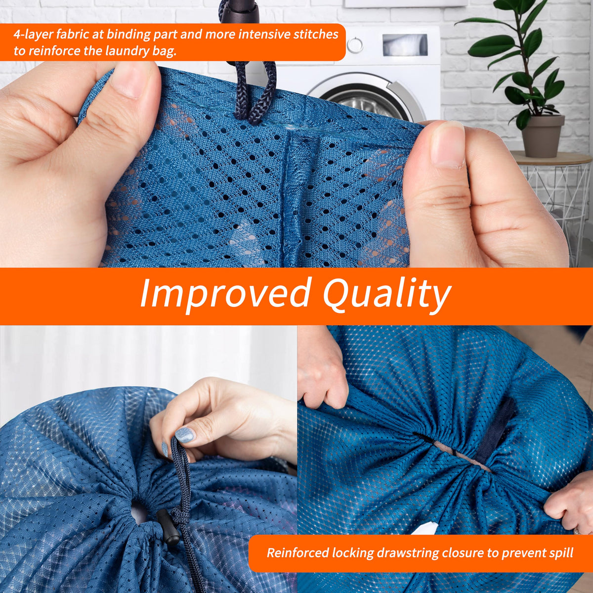 Heavy Duty Diamond Mesh Laundry Bag