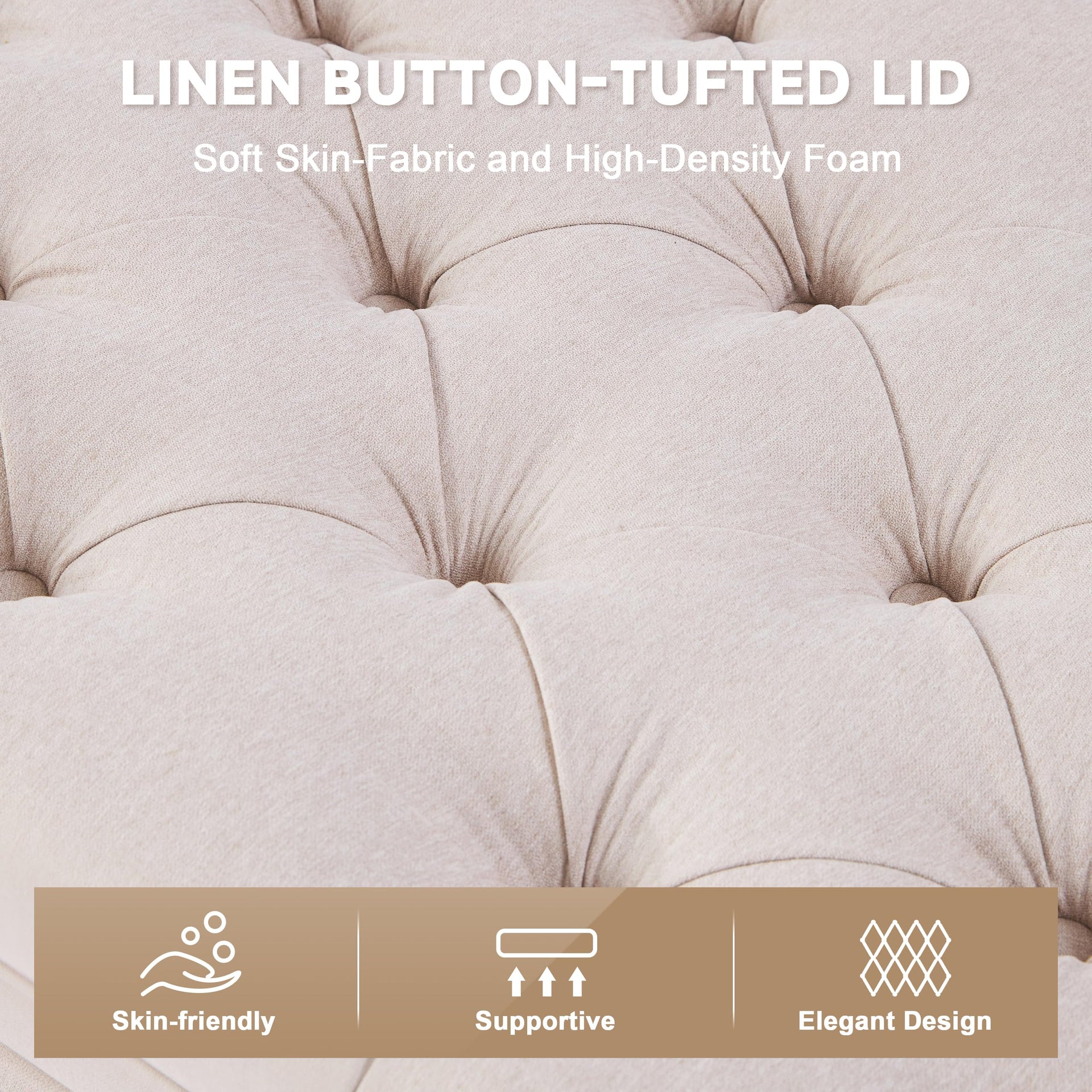 50 Inch Large Storage Ottoman