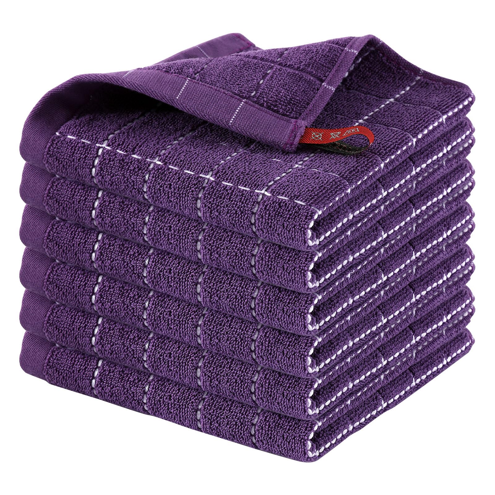 100% Cotton Terry Kitchen Dish Cloths (6 Count)