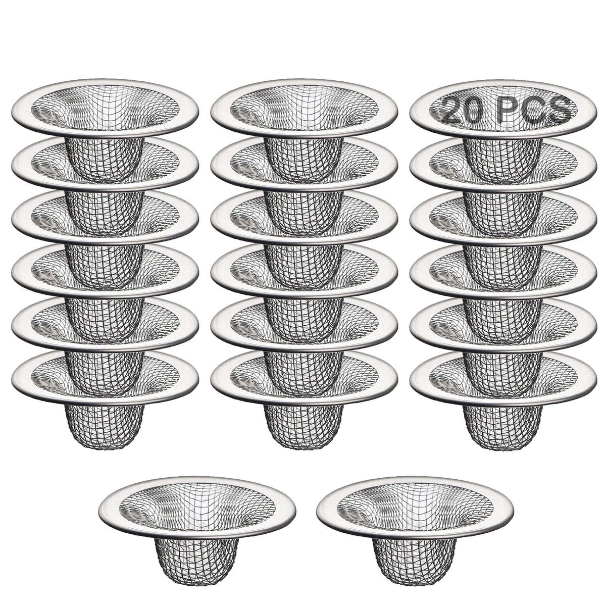 20Pcs Small Drain Mesh Basket (20 Count)