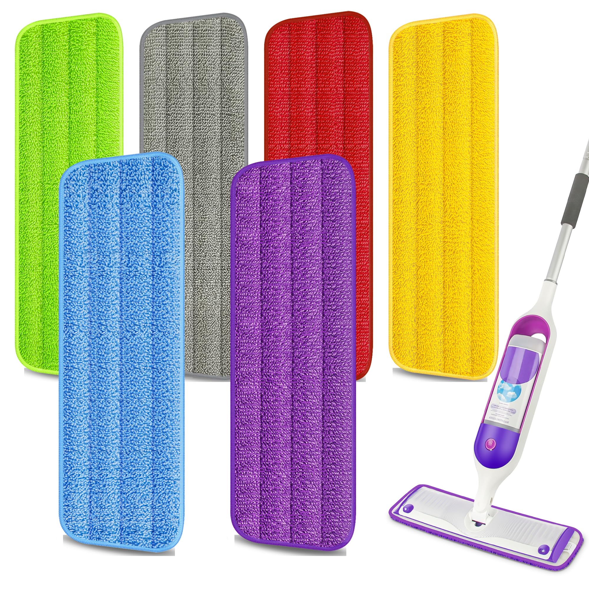 6 Pack Microfiber Mop Pads Washable for Swiffer PowerMop