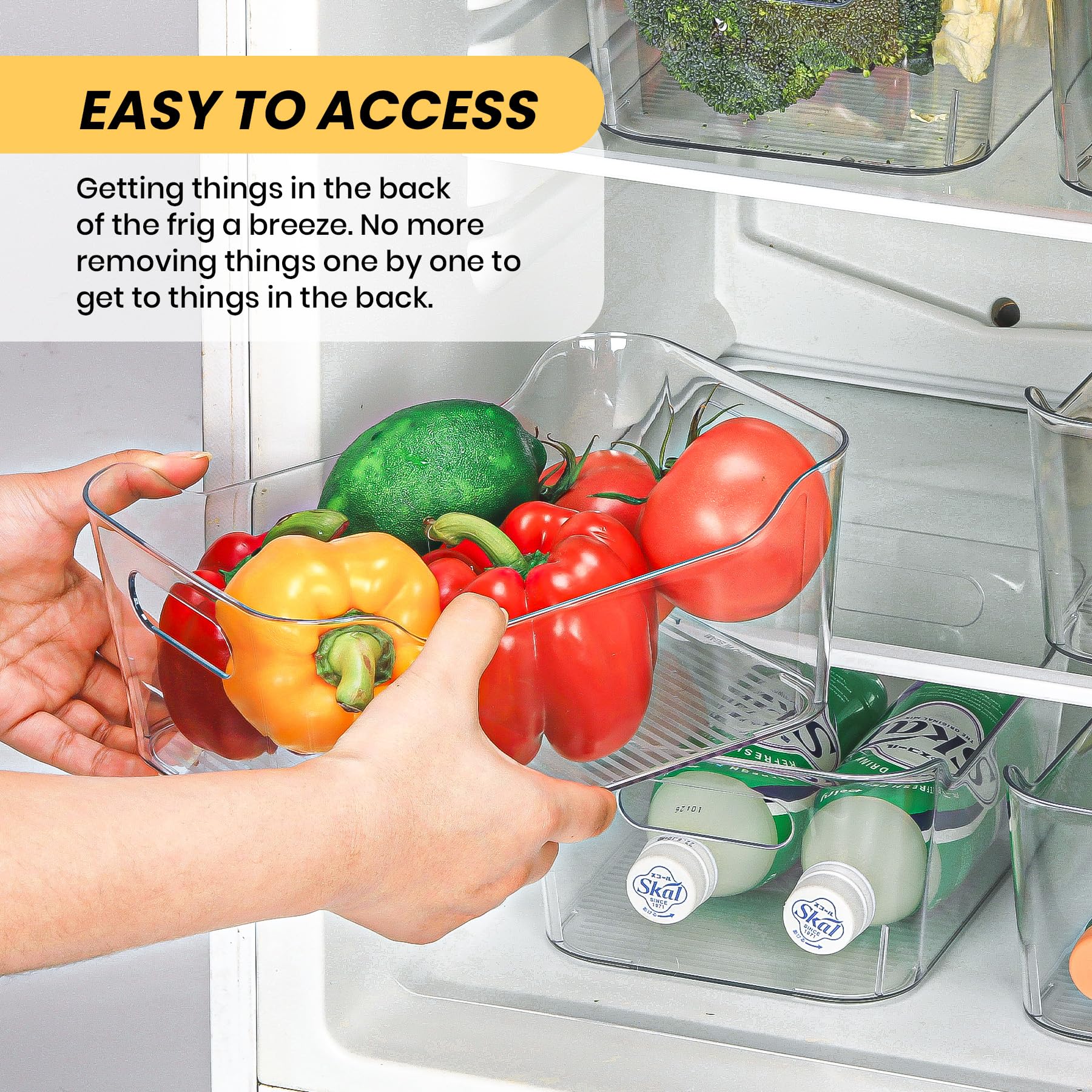 12 Pack Clear Plastic Storage Bins (12 Count)