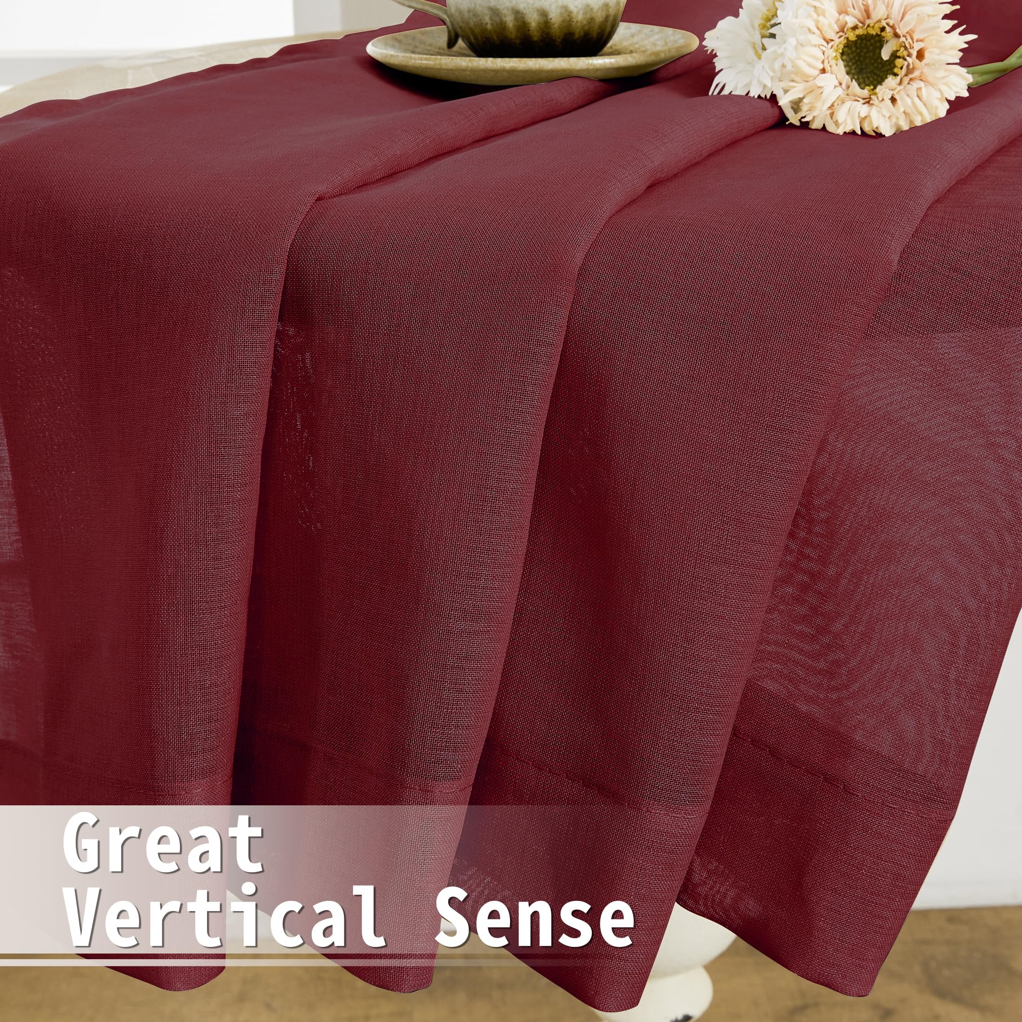 Small Sheer Door Curtain Closet Linen Textured Curtain Sheers Doorway Light Filtering Voile French Door Rod Pocket Curtains Patio Glass Doors