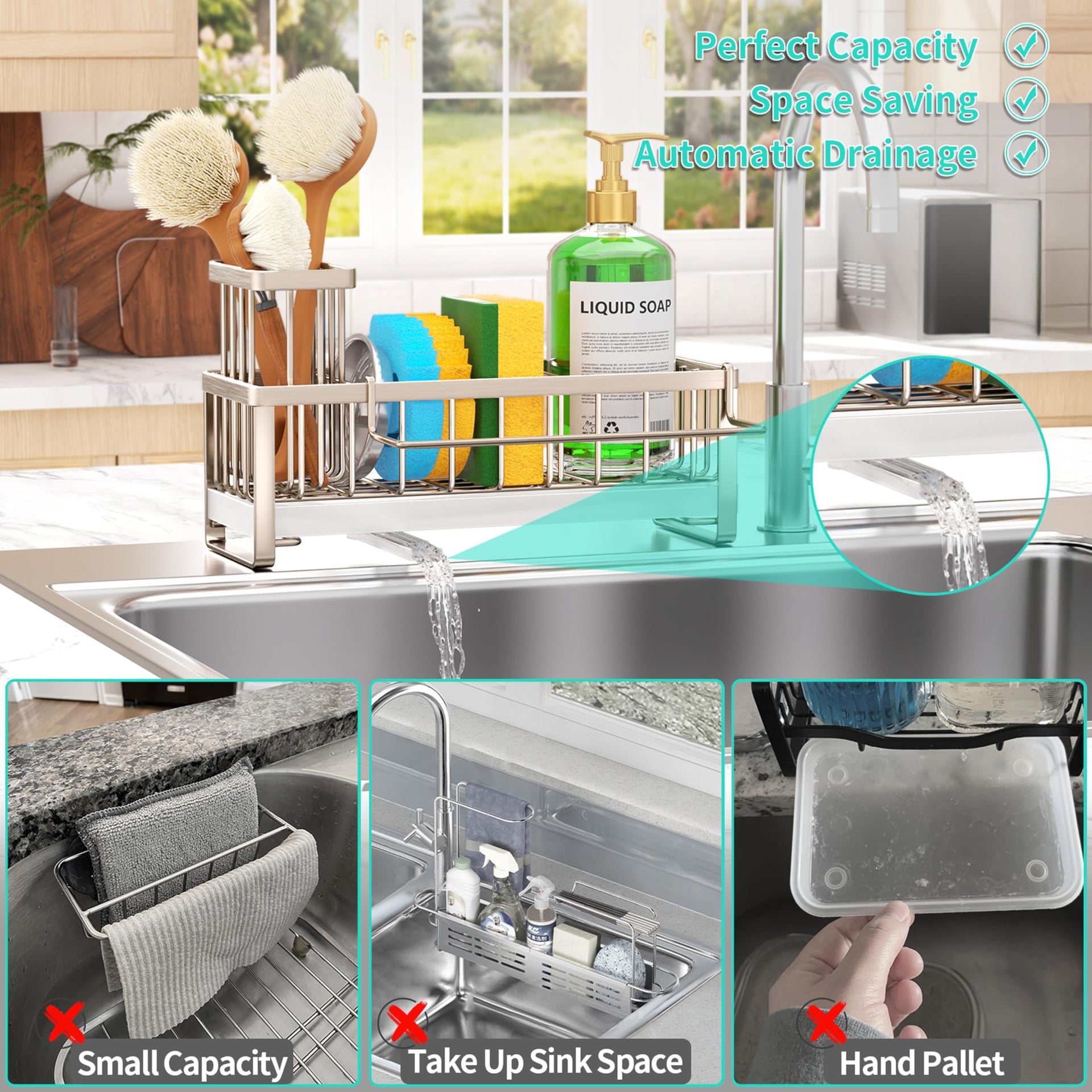 Sponge Holder for Kitchen Sink