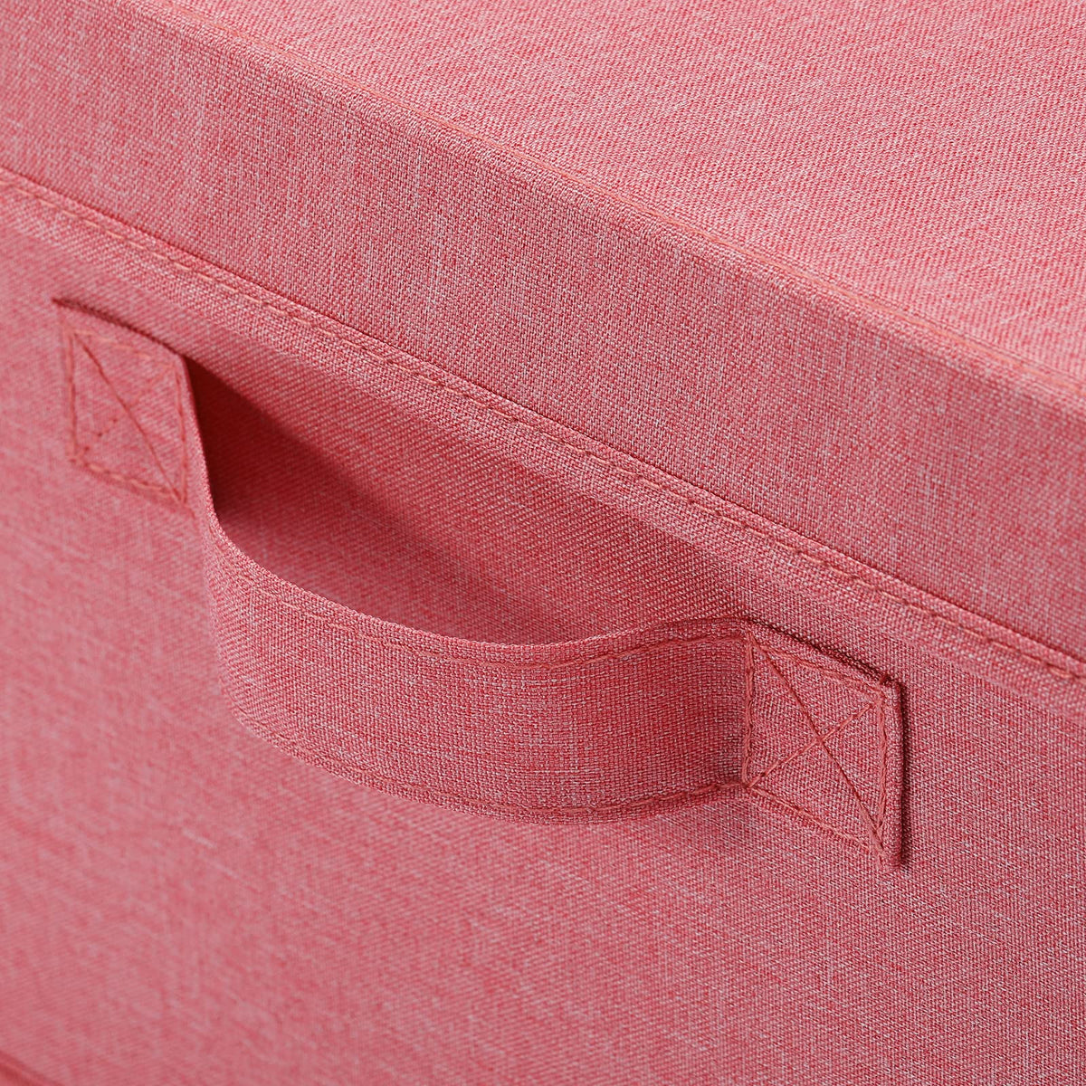 Linen Foldable Storage Bins with Lids (2 Count)