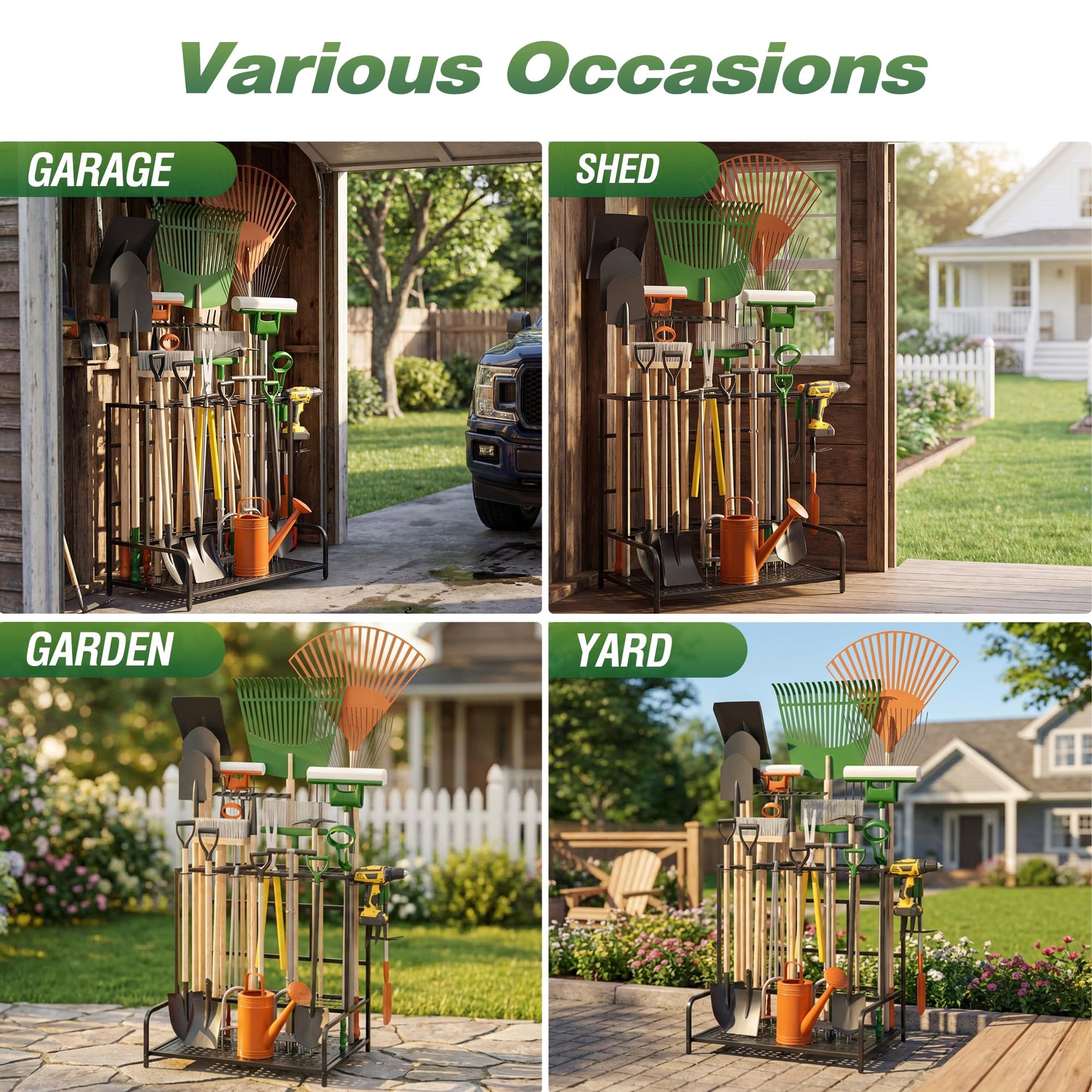Garden Tool Organizer Rack Up to 39 Tools