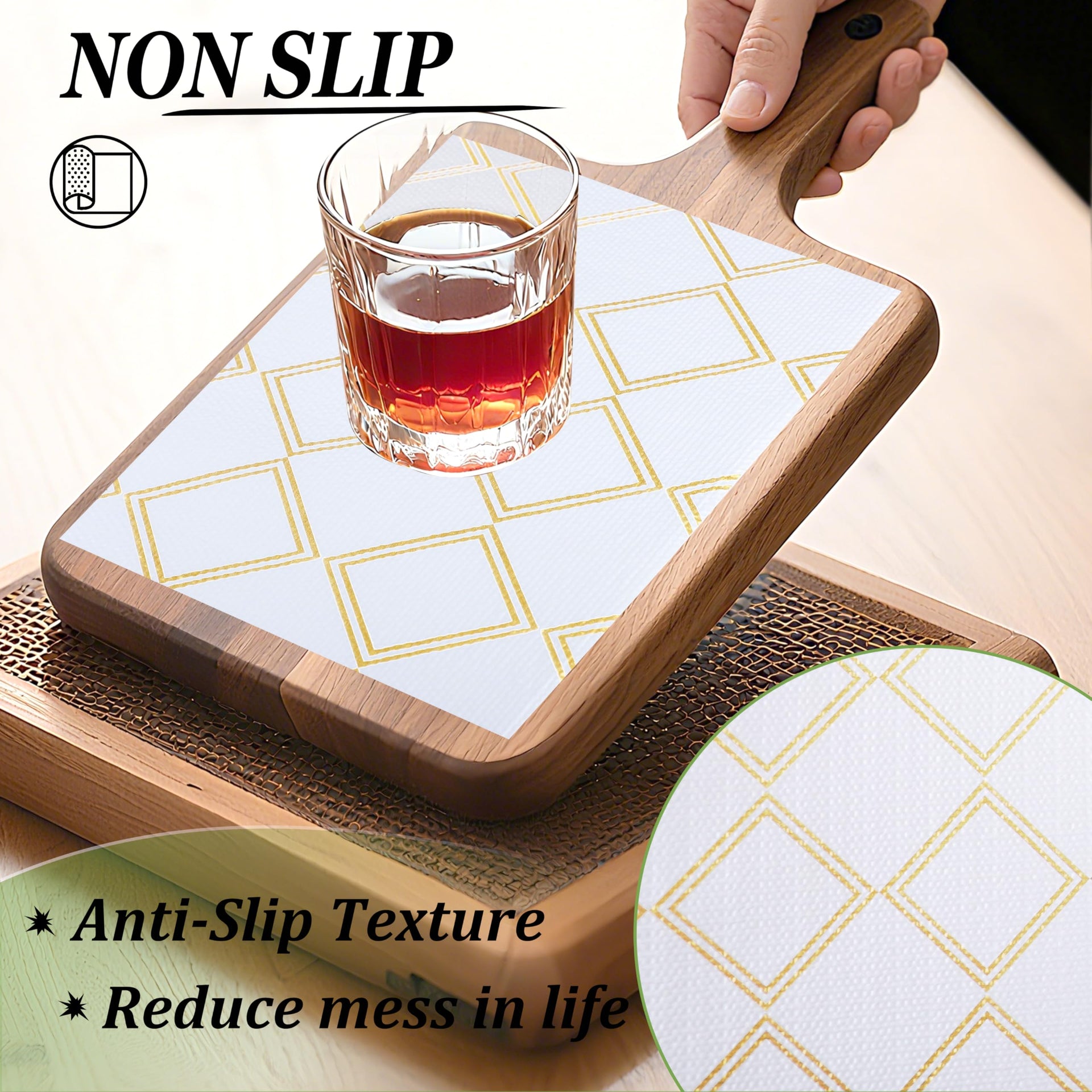 Shelf Liners for Kitchen Cabinets Non (2880 sq inches)