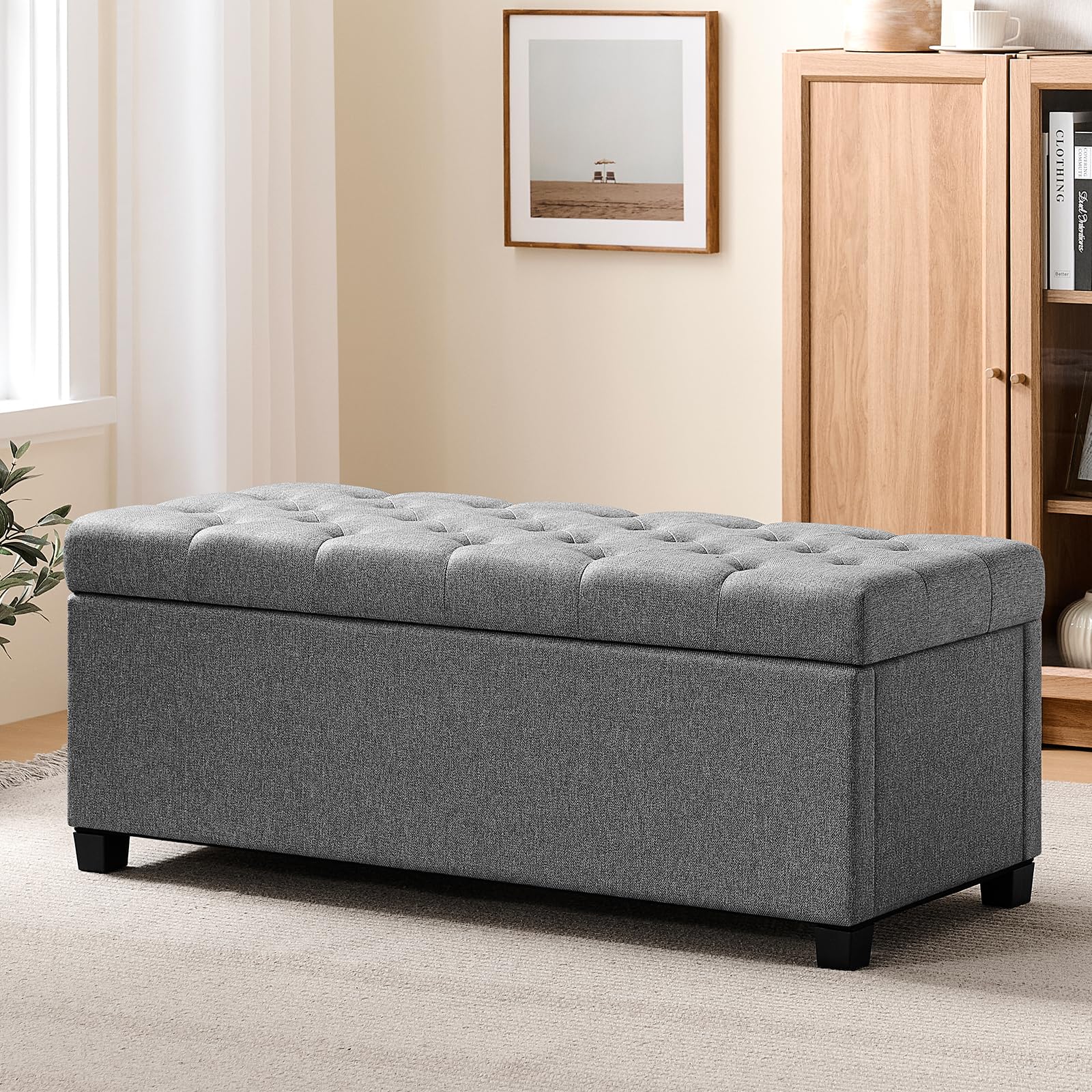 Storage Ottoman Bench for Bedroom