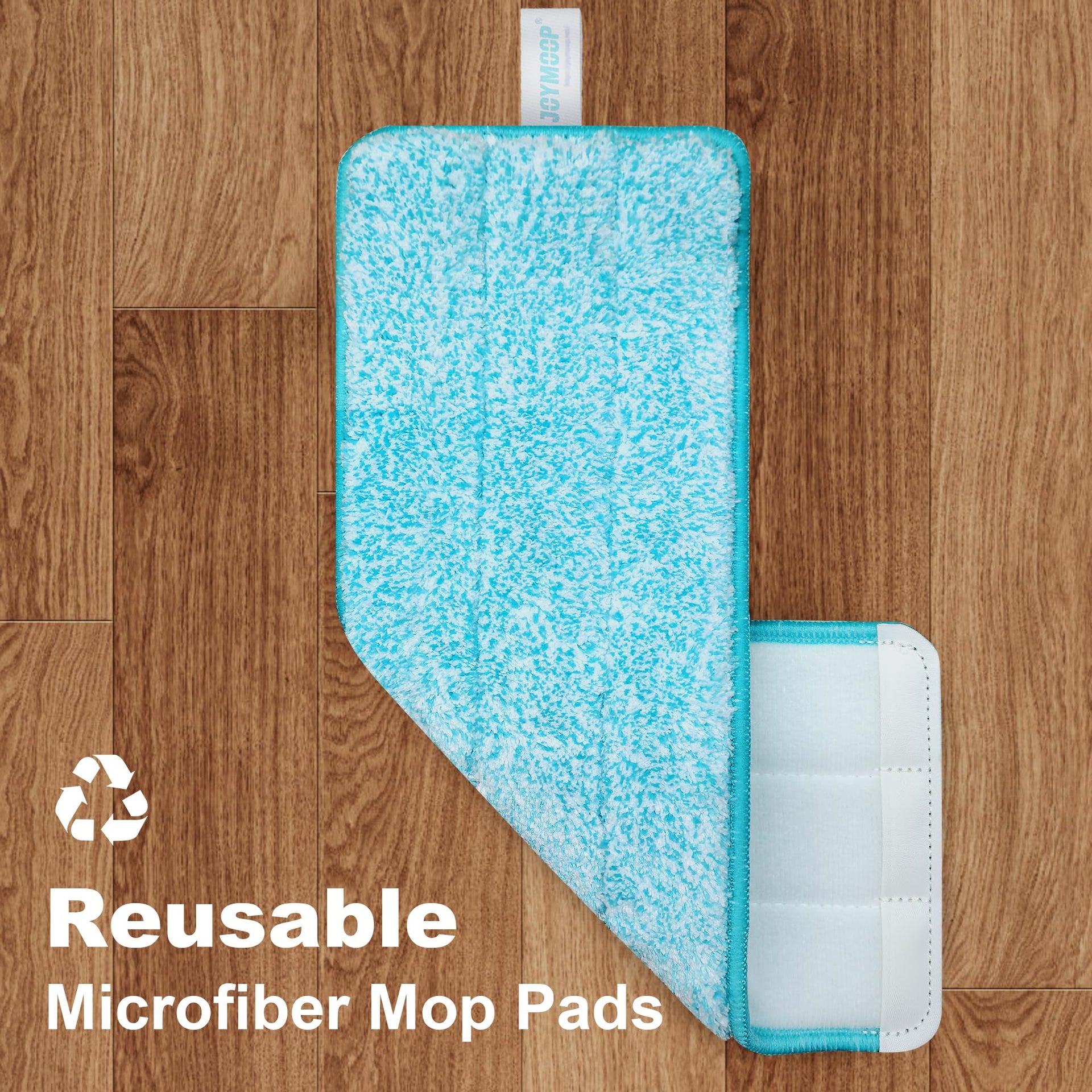 Microfiber Replacement Pads for Flat Mop System (4 Count)