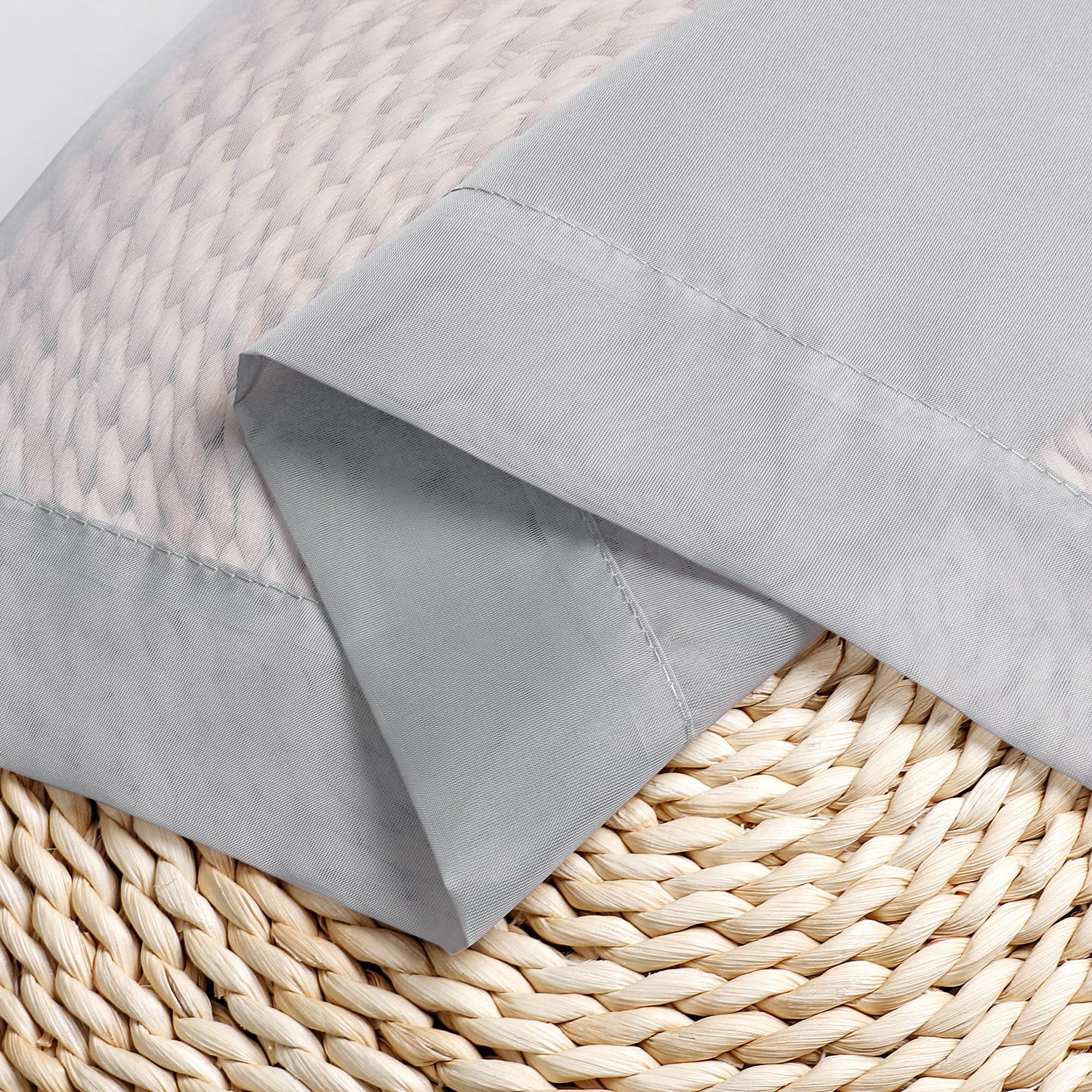 Light Grey Sheer Valance for Windows (2 Count)