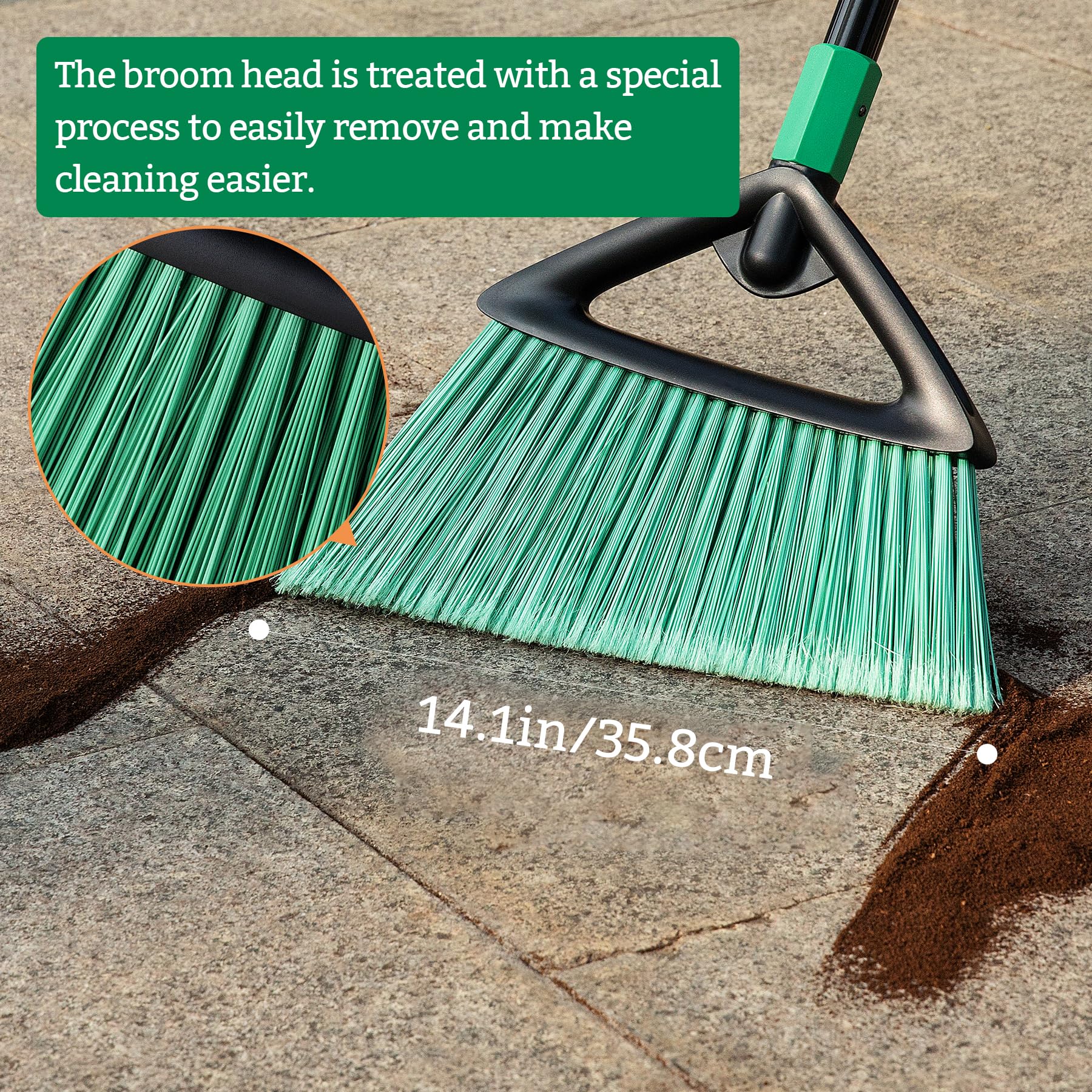 Angle Broom with 57" Long Handle