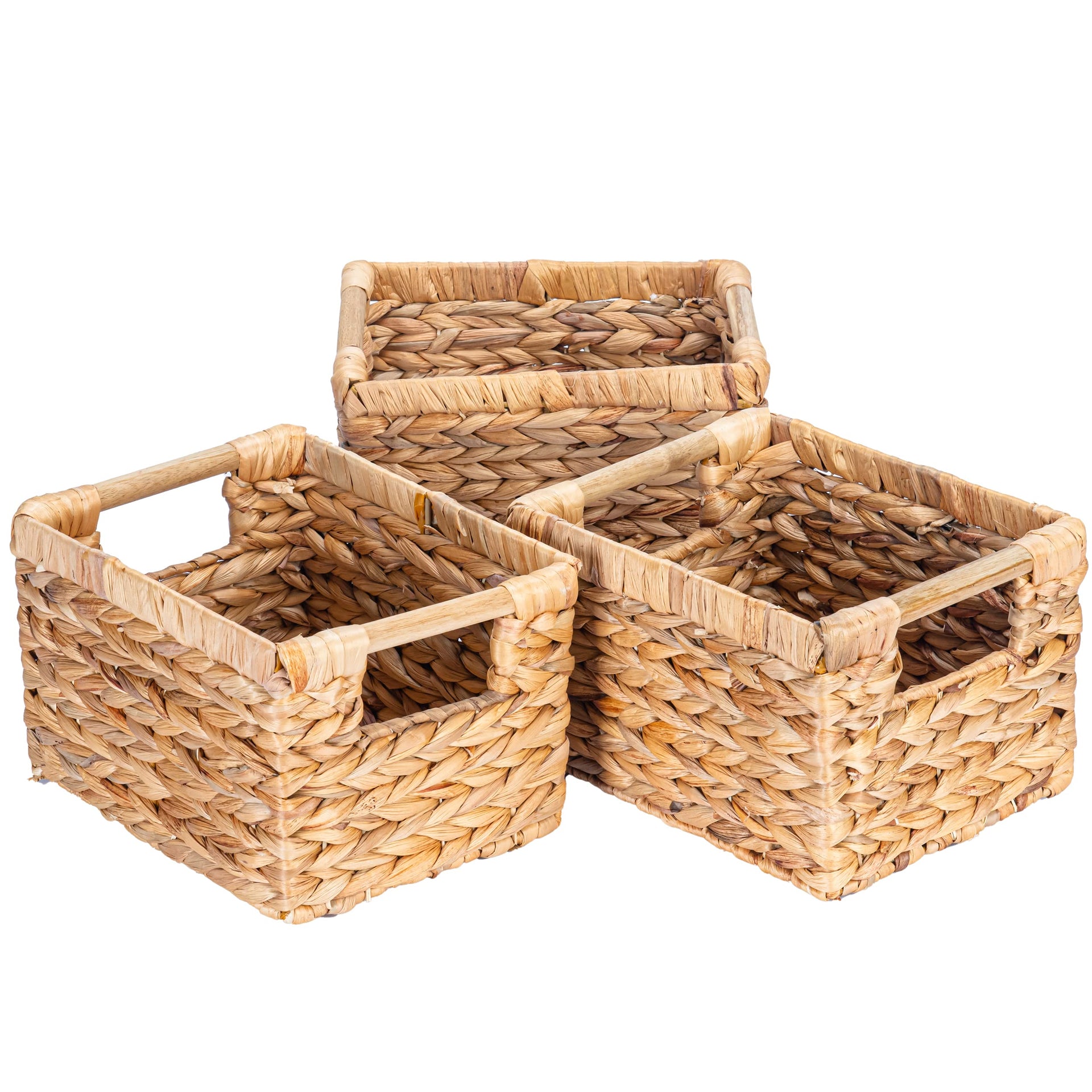 Small Wicker Baskets for Organizing Bathroom (3 Count)