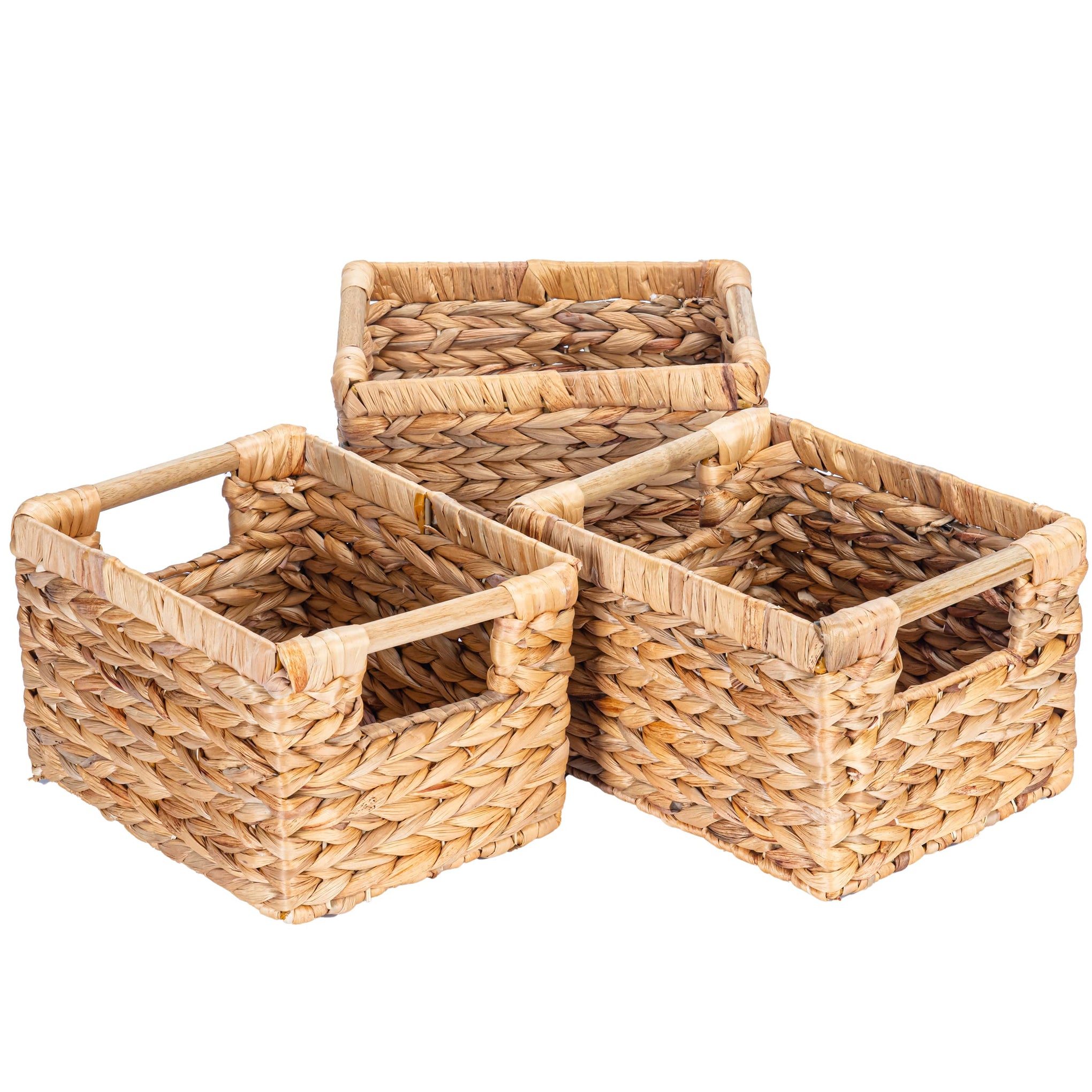Small Wicker Baskets for Organizing Bathroom (3 Count)