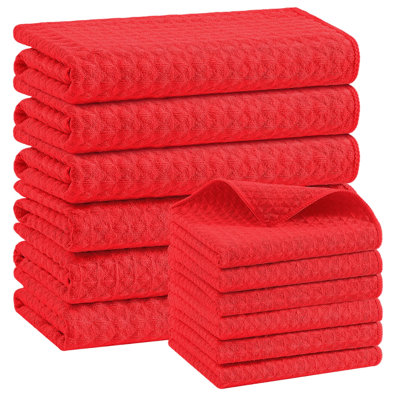 Microfiber Kitchen Towels and Dishcloths Sets (12 Count)