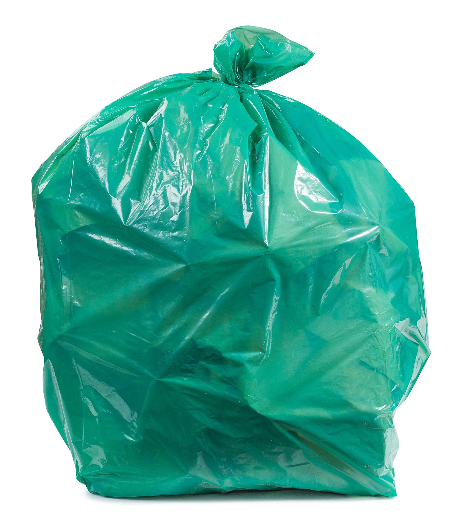 12 16 Gallon Trash Bags │ 1.0 Mil │ Green Garbage Can Liners │ 24” x 31” (250 Count)