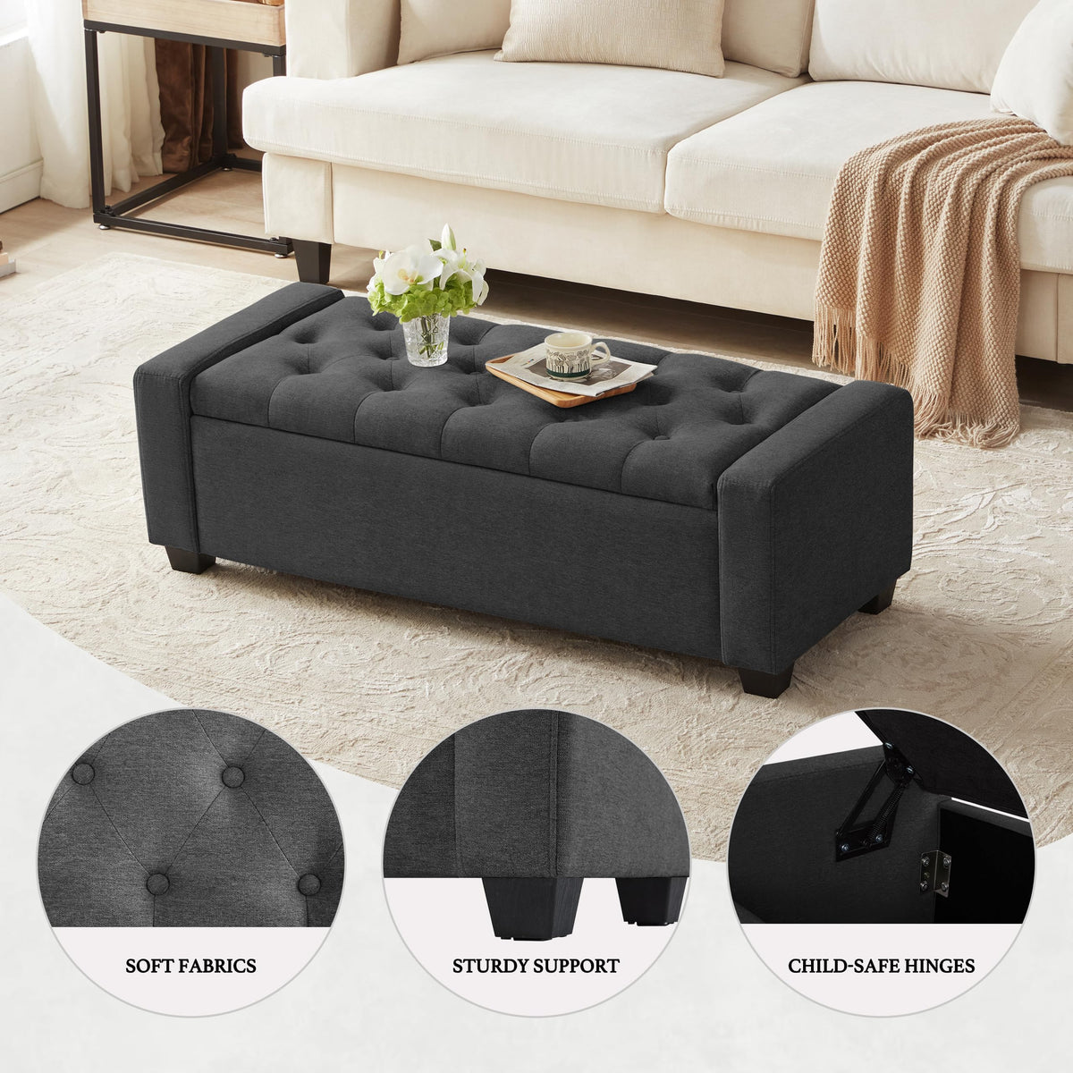48" Ottoman with Storage