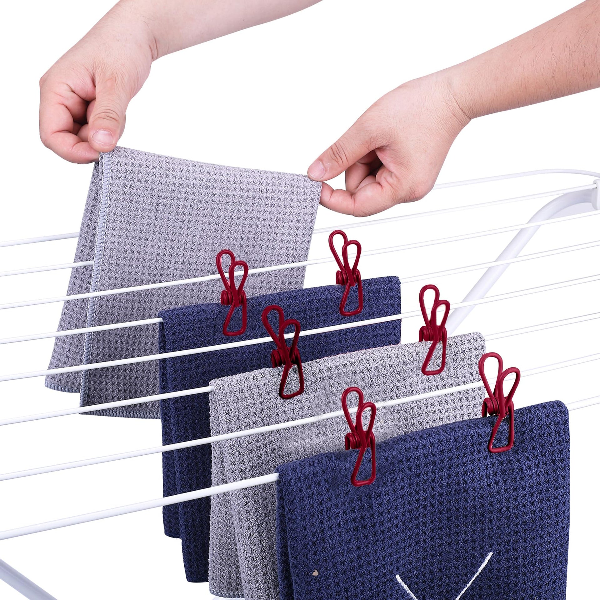 30 Pack Red Chip Bag Clips for Food (30 Count)