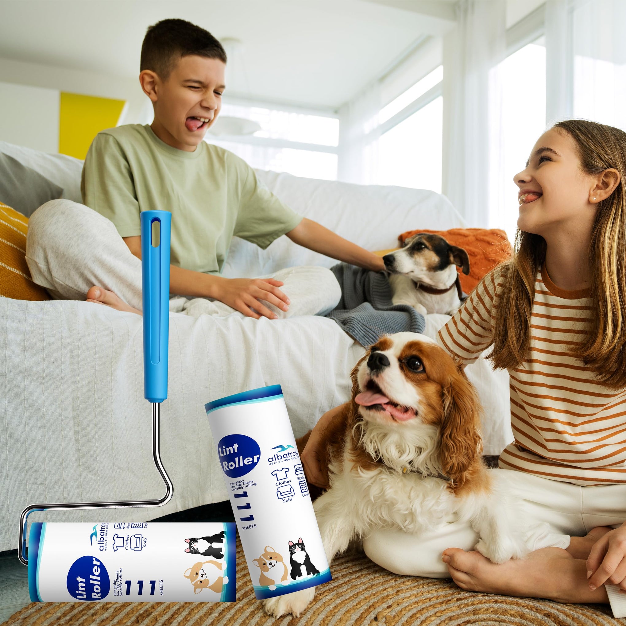 Large Surface Extra Sticky Lint Roller 6.3''