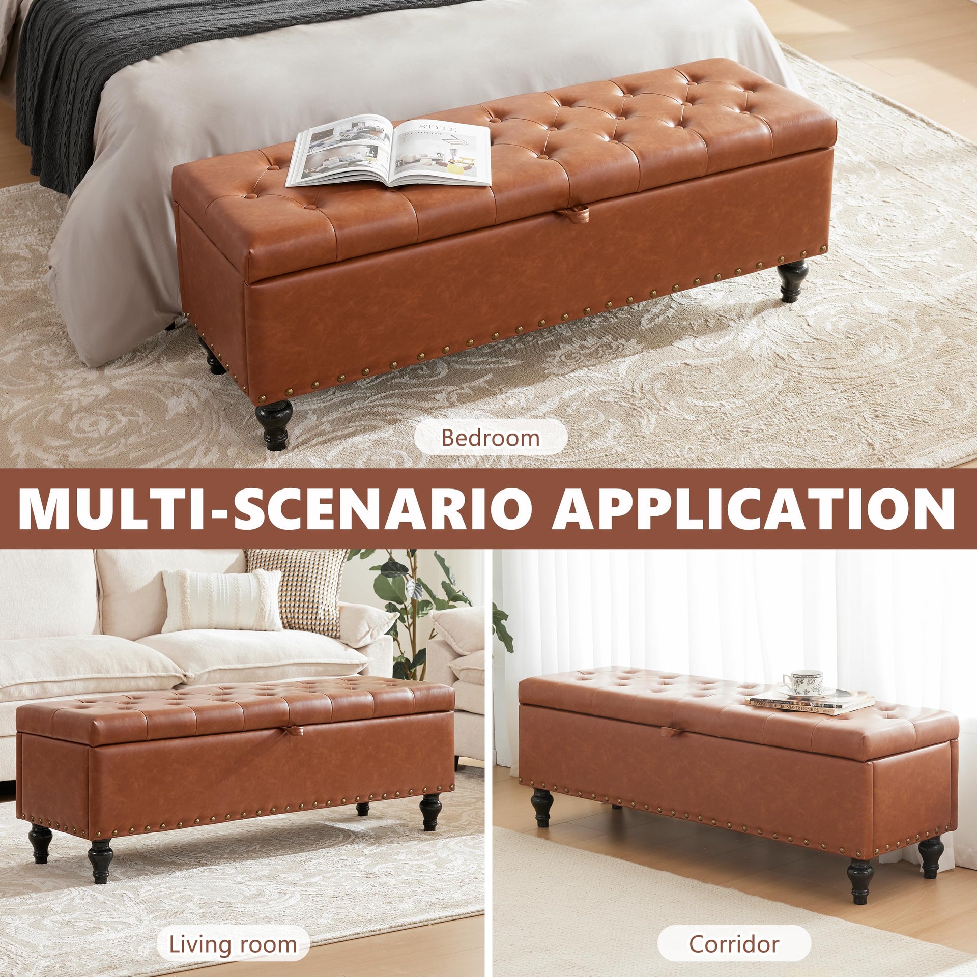 43 Inch Storage Ottoman