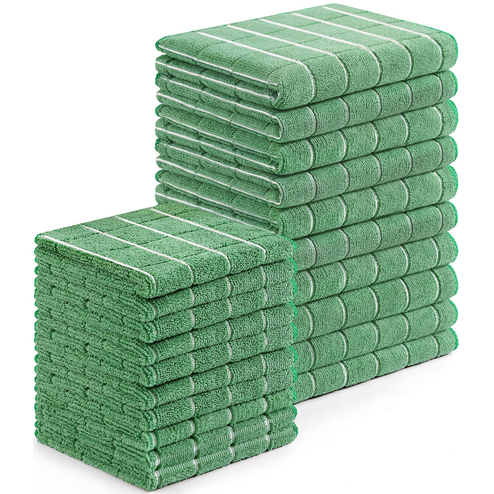 Microfiber Kitchen Towels and Dishcloths Sets (20 Count)