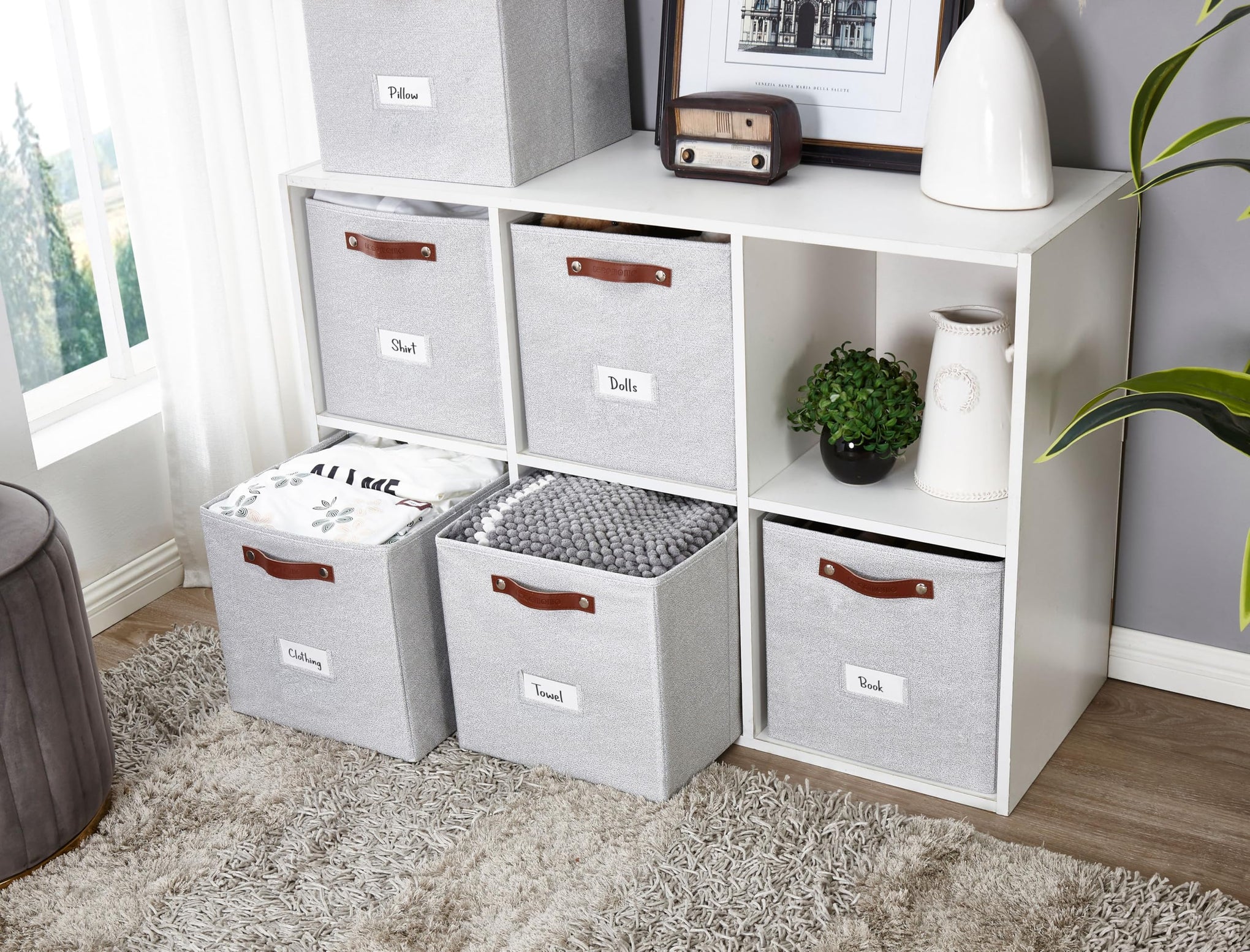 Storage Bins Cube Storage Bin with Labels (6 Count)