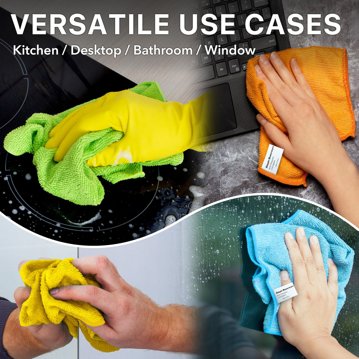12" x 16" Microfiber Cleaning Cloth 150 Pack (150 Count) - ModHome Supplies