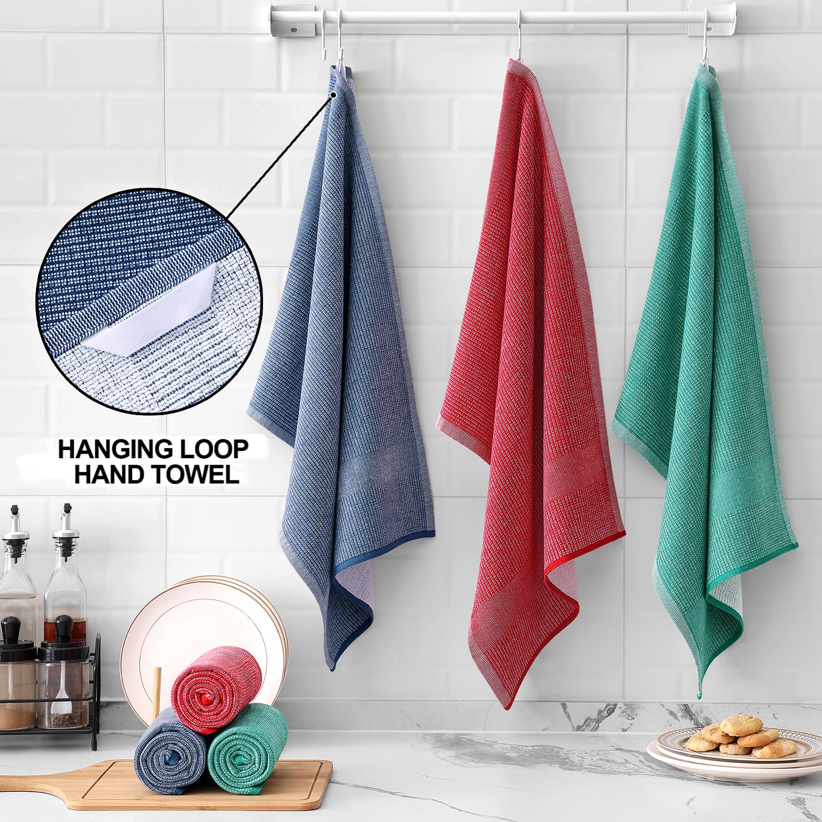 380 GSM Cotton Premium Kitchen Towels 6 Pack (6 Count)