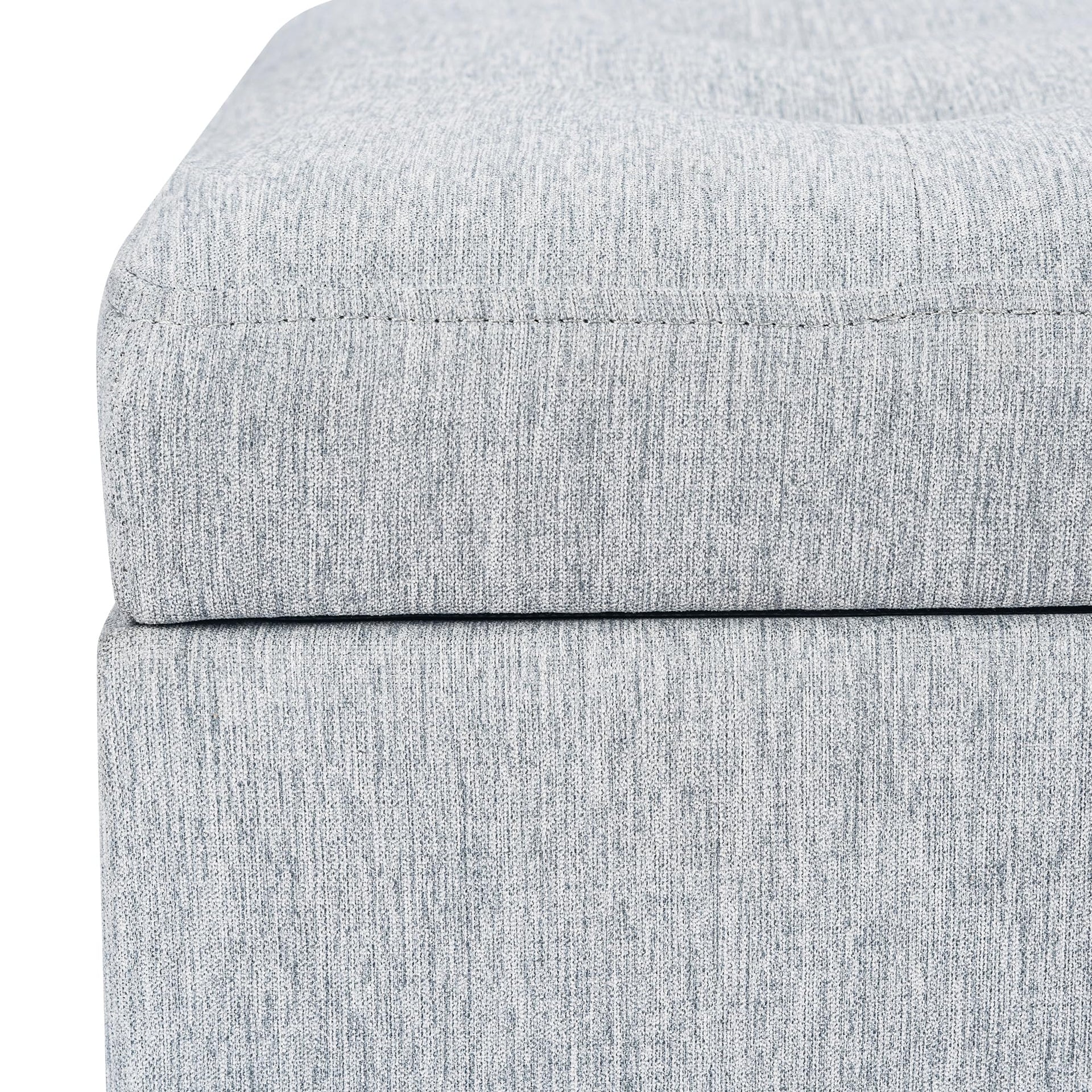 18 inch Linen Storage Ottoman for Living Room & Bedroom