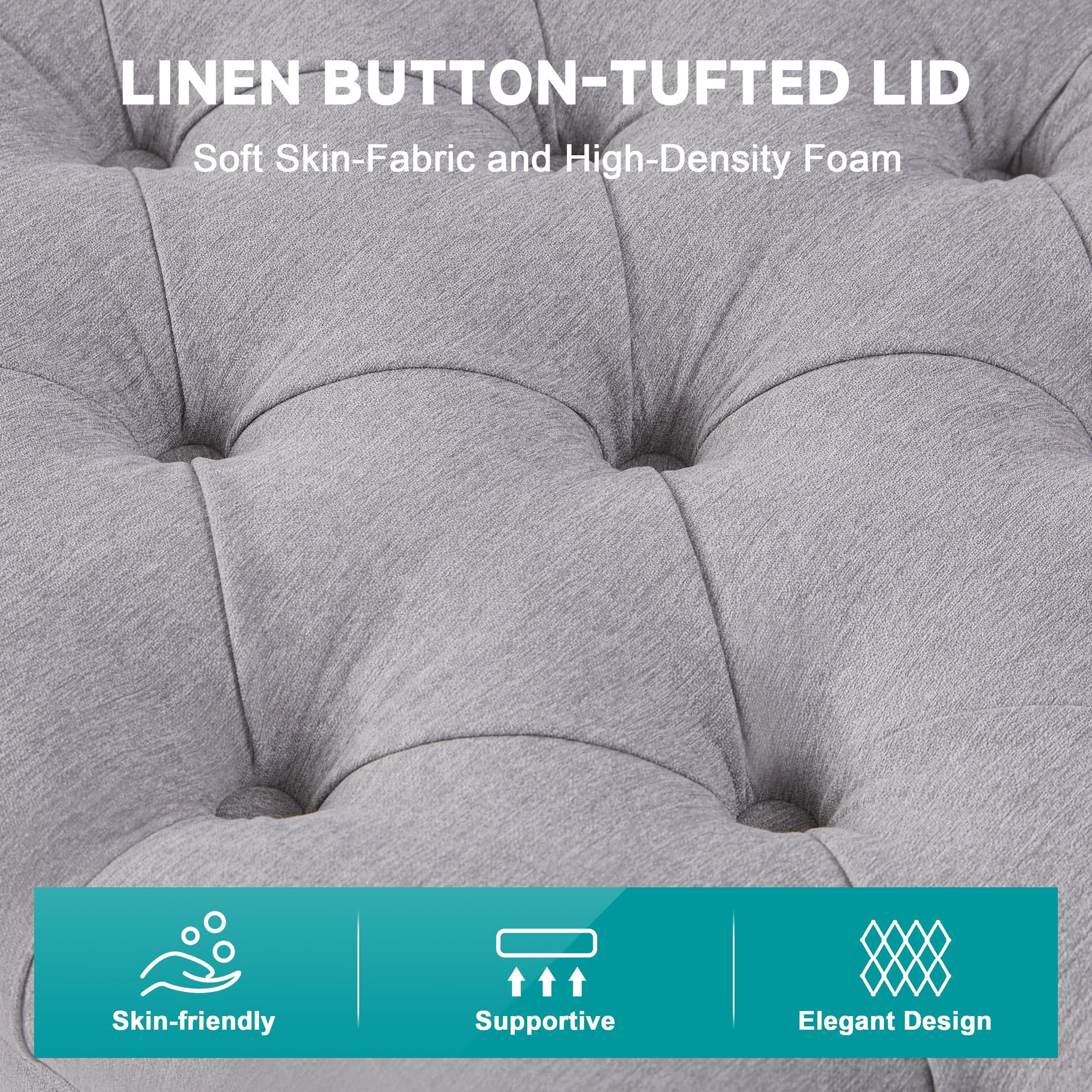 50 Inch Large Storage Ottoman